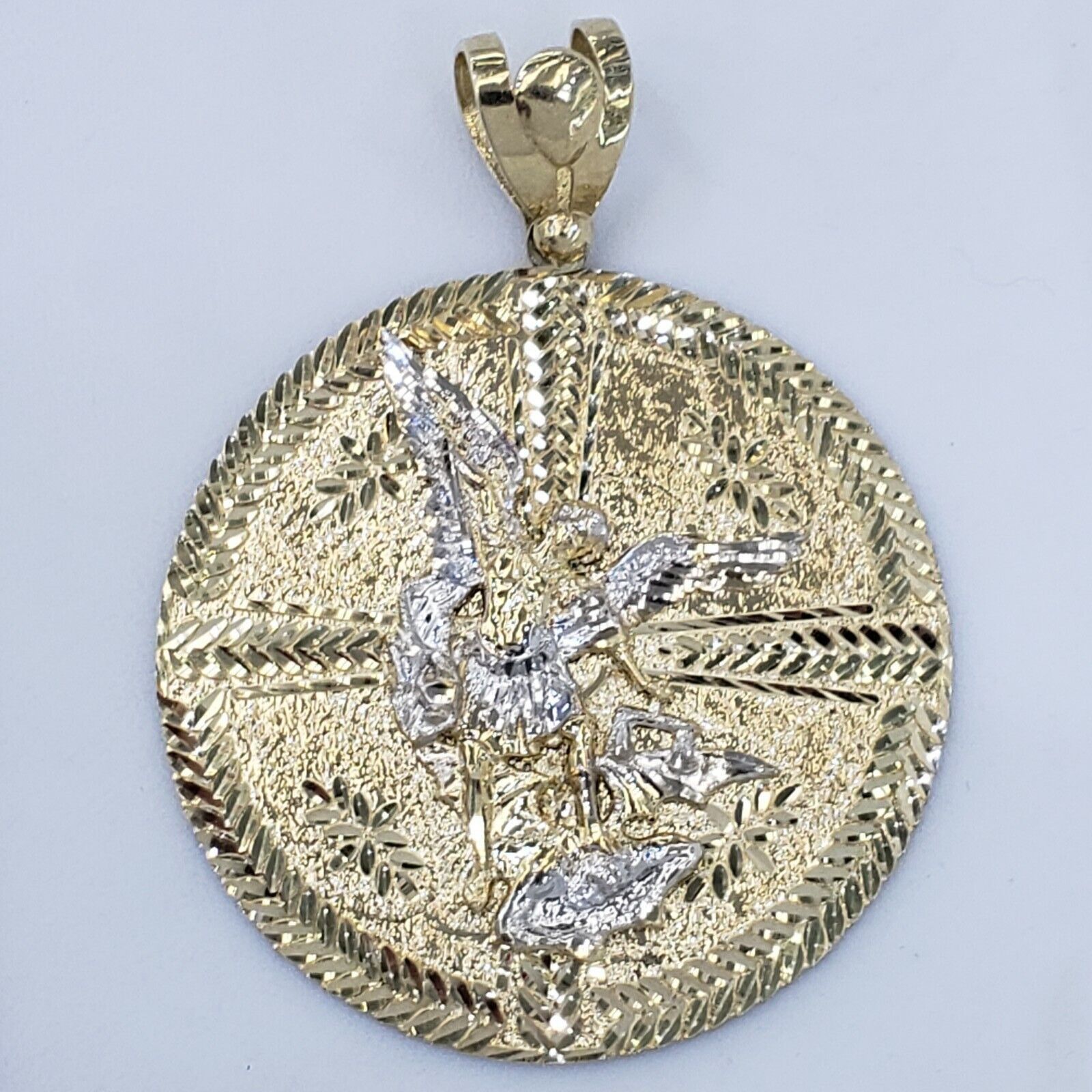 Other Solid 14k Gold saint Michael Pendant Charm Heavy Size ONE SIZE - 16 Thumbnail
