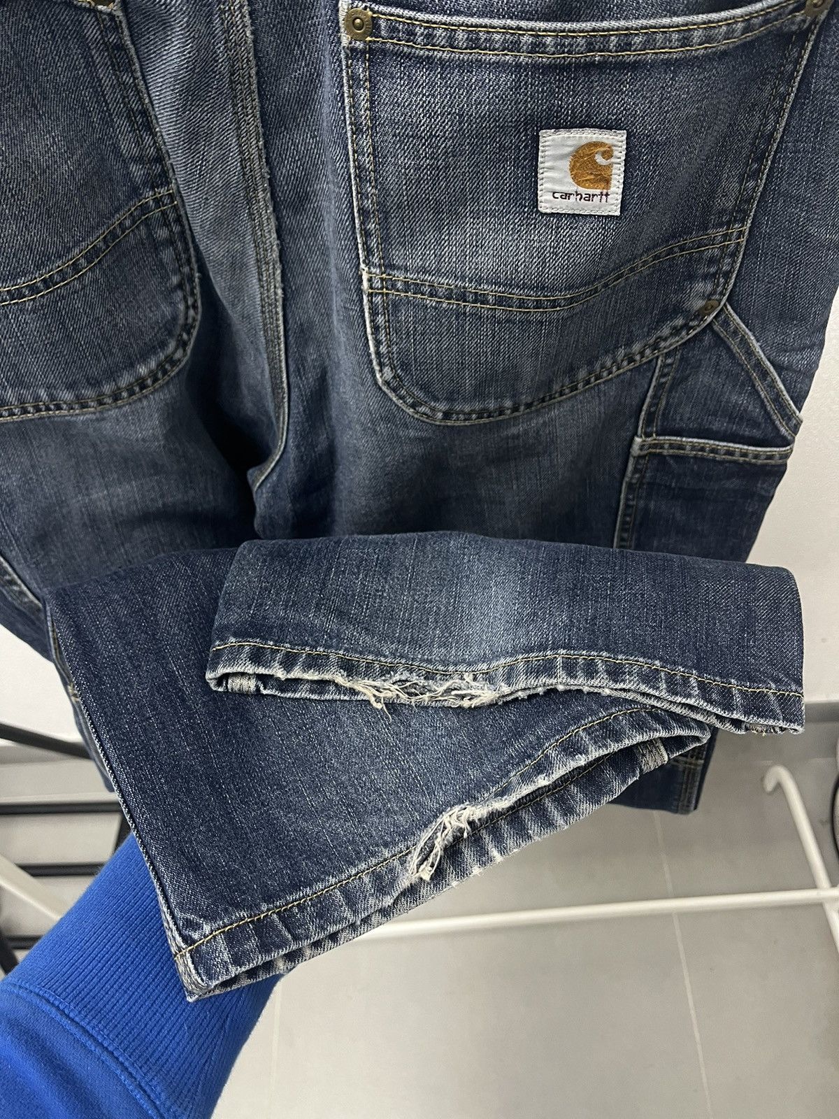 Carhartt × Vintage CARHARTT VINTAGE DOUBLE FRONT LOGGER JEANS Size 34x32 Size US 34 / EU 50 - 8 Thumbnail
