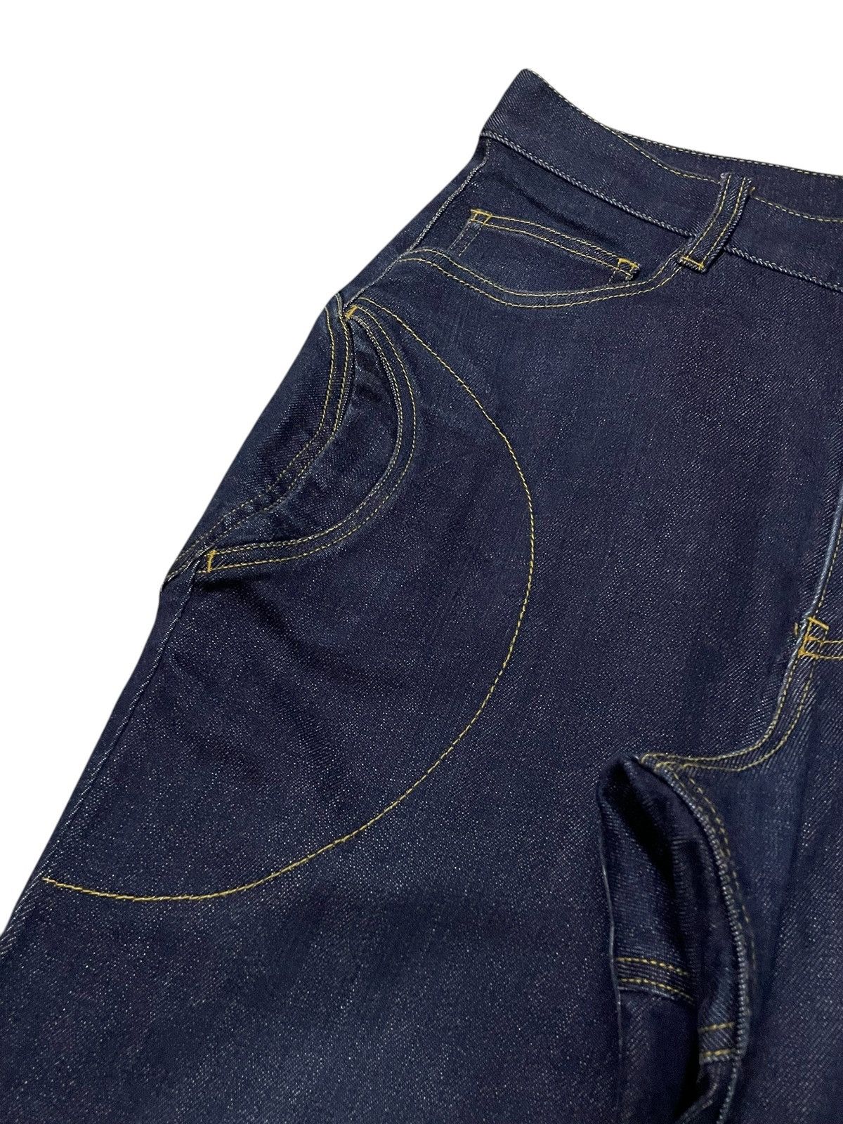 Issey Miyake × Japanese Brand × Tsumori Chisato Issey Miyale Tsumori Chisato Peneled Crotch Raw Jeans Size US 30 / EU 46 - 9 Thumbnail