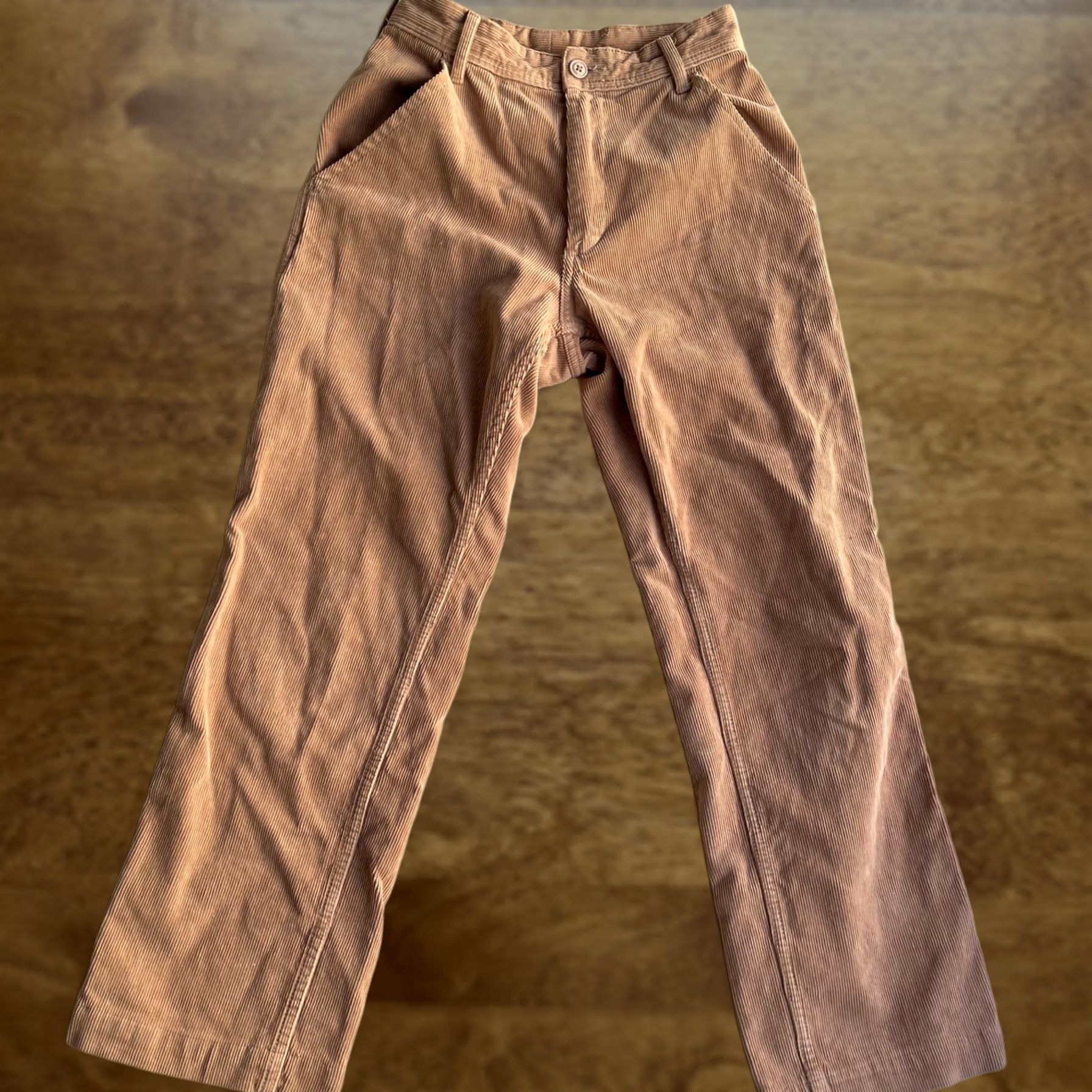 Vintage J Galt Pants Womens Small Beige Corduroy Cropped Straight Leg Pockets Casual Size 28" / US 6 / IT 42 - 1 Thumbnail