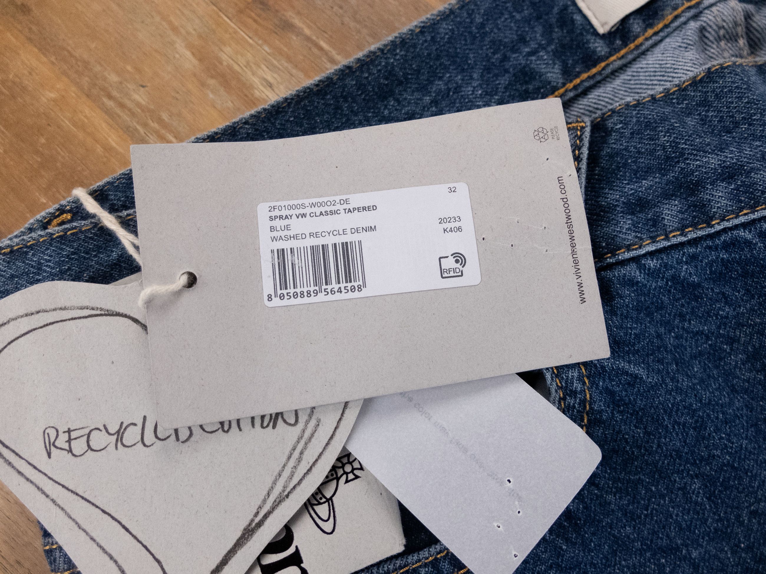 Vivienne Westwood VIVIENNE WESTWOOD tapered spray VW logo print jeans 32 Size US 32 / EU 48 - 6 Thumbnail