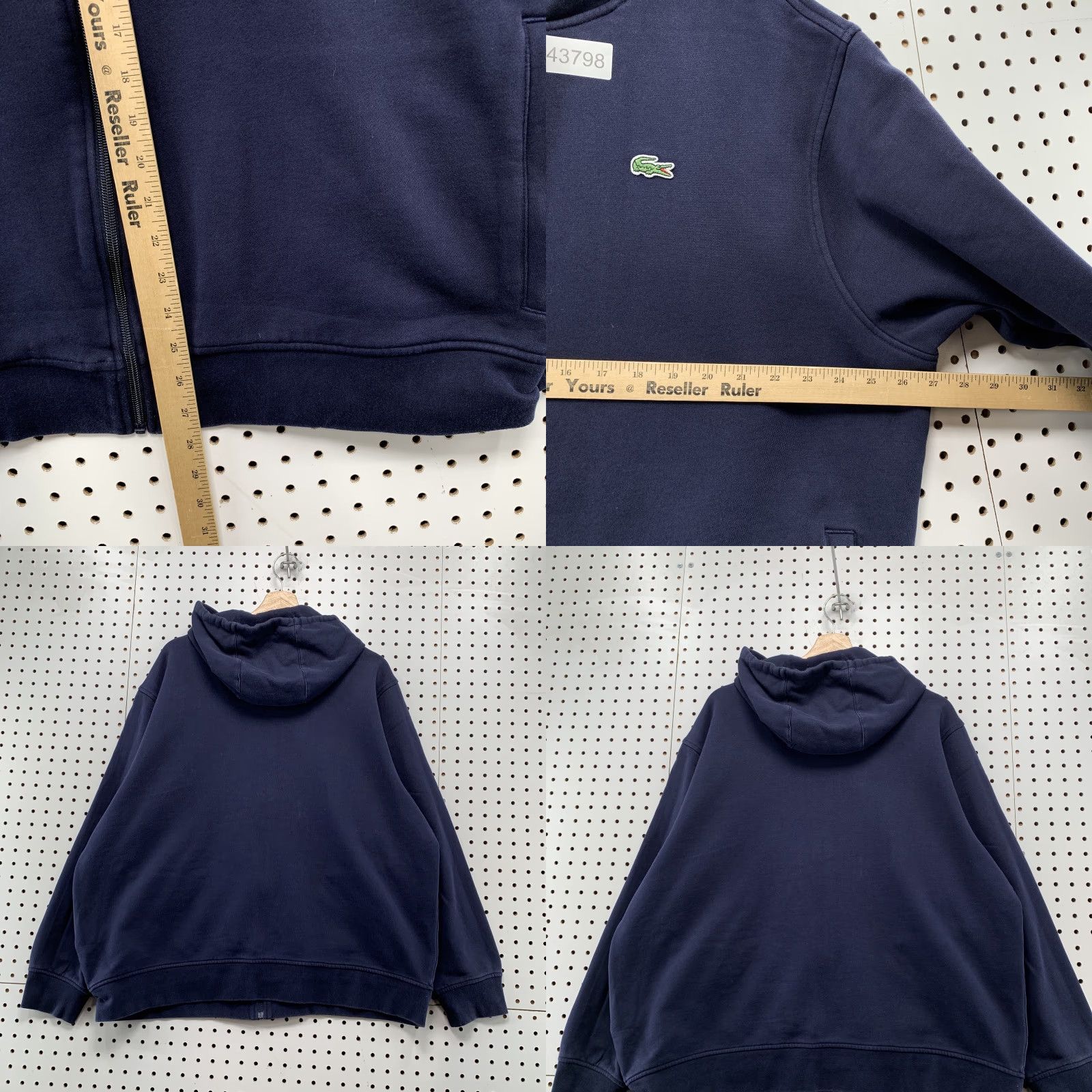 Lacoste Lacoste Sport Hoodie Sweatshirt Mens 3XL Navy Blue Hooded Fleece Pullover Size US XXL / EU 58 / 5 - 8 Thumbnail