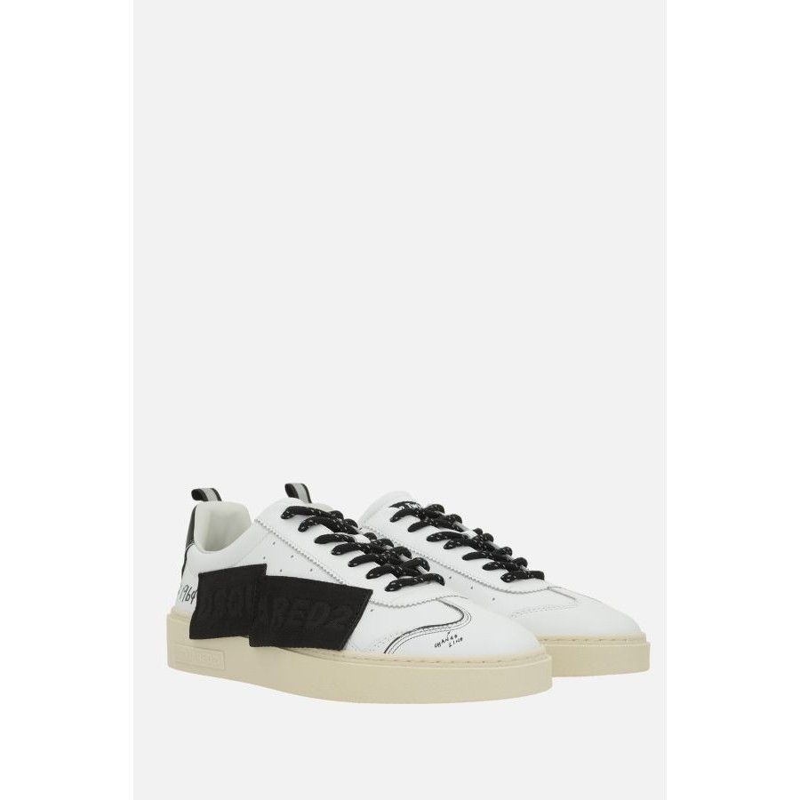Dsquared2 DSQUARED2 Rider White Leather New And Authentic (Men's size: Size US 7 / EU 40 - 2 Thumbnail