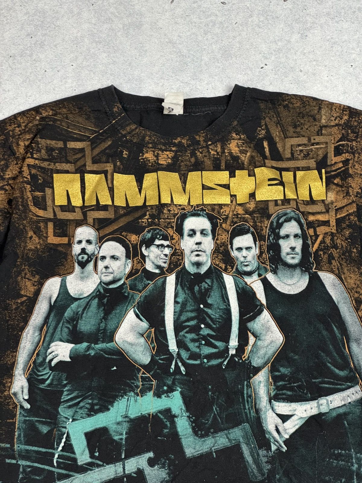 Band Tees Vintage Rammstein Full Print Tee Shirt Big Logo Y2K Size US M / EU 48-50 / 2 - 2 Thumbnail