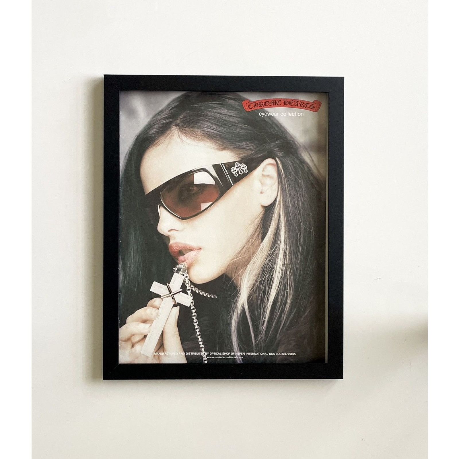 Chrome Hearts × Vintage Chrome Hearts girl in shades photo Poster framed 9x11 Size ONE SIZE - 1 Thumbnail
