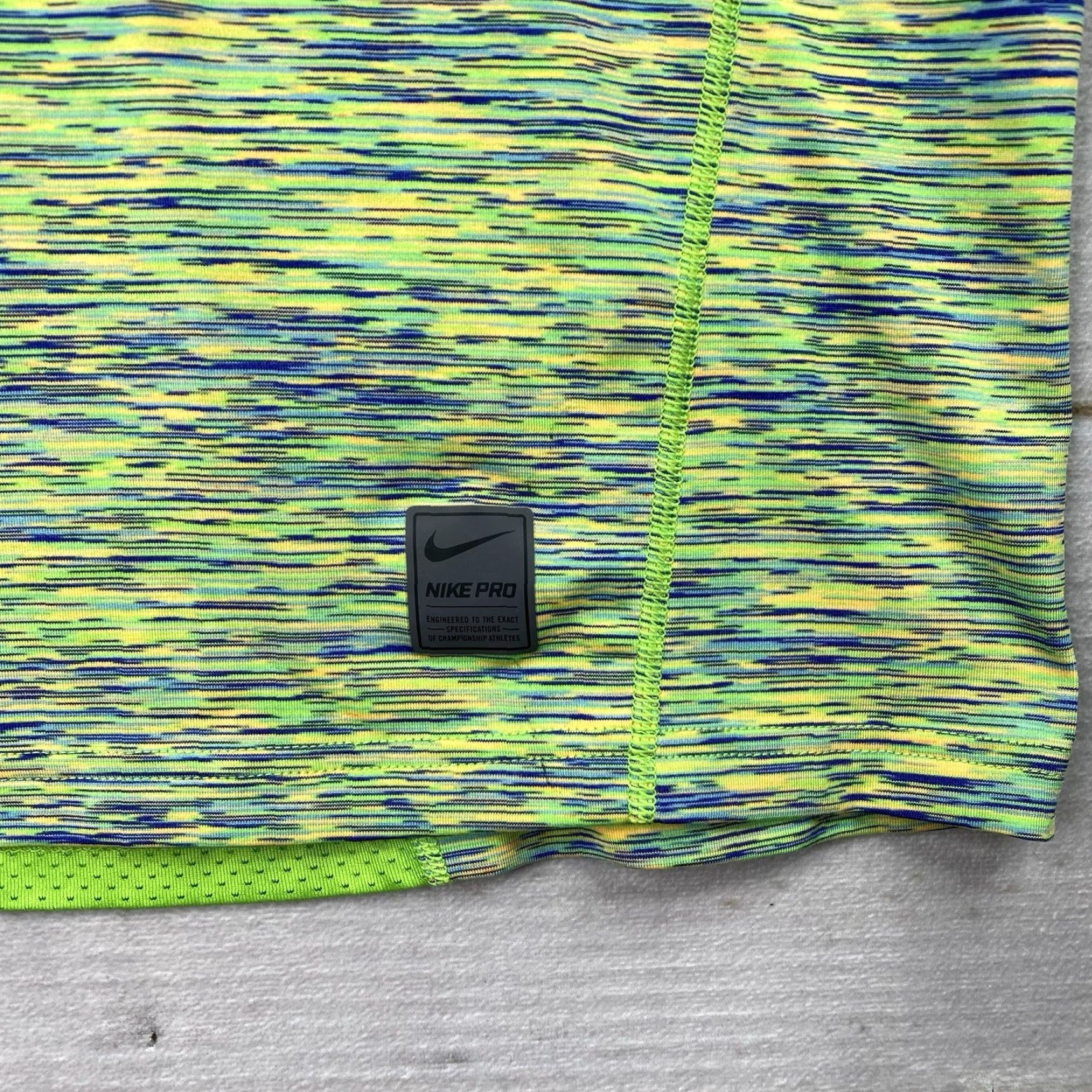 Nike Nike Pro Shirt Mens M Green Heather Dri-Fit Fitted Short Sleeve Performance Gym Size US M / EU 48-50 / 2 - 2 Thumbnail