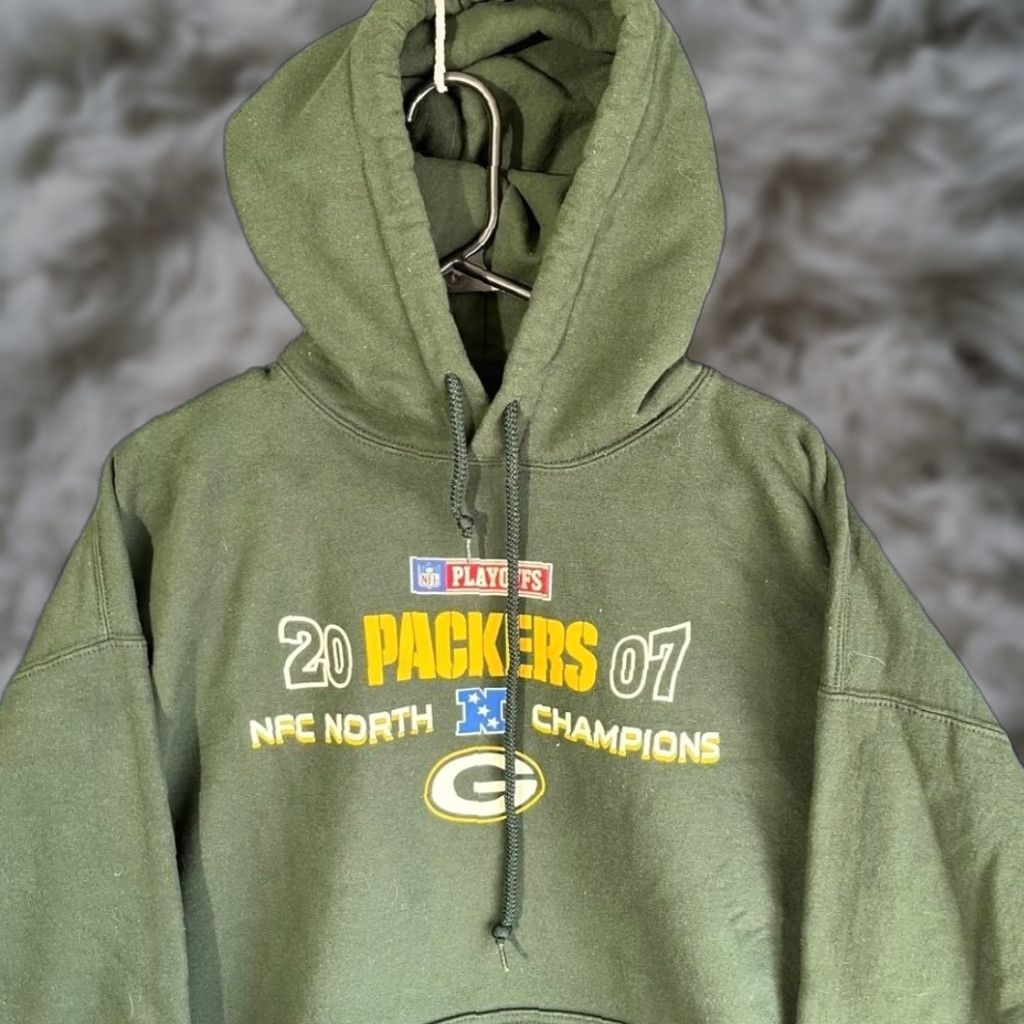NFL VINTAGE GREEN BAY PACKERS Y2K Playoffs NFC North CHAMPIONS Green Sweater Mens XL Size US XL / EU 56 / 4 - 1 Thumbnail