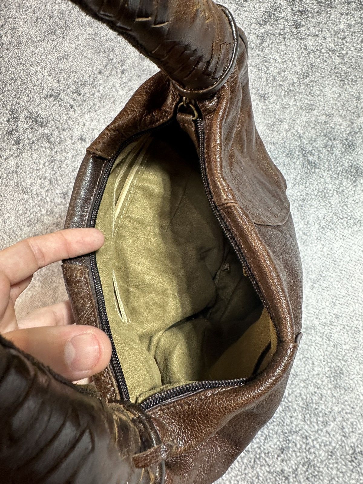 Leather Y2K Avant Garden Bag Streetwear opium alt Style Hype Rare Size ONE SIZE - 3 Thumbnail