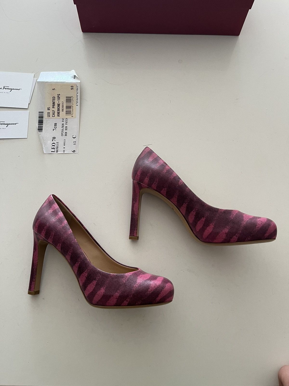 Salvatore Ferragamo Salvatore Ferragamo Pink Leo 70 Zebra Heels Size US 5 / IT 35 - 3 Thumbnail