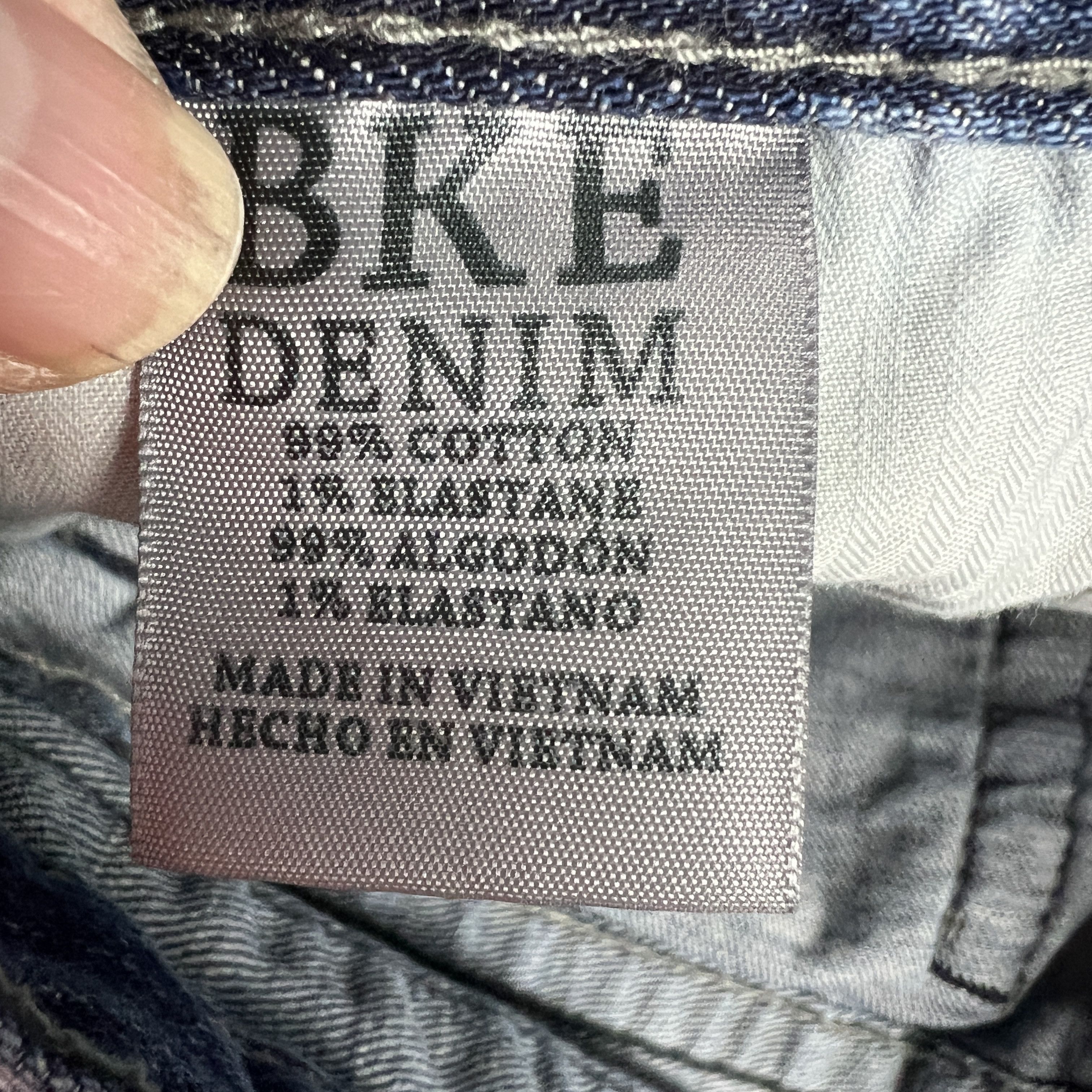 BKE BKE Jeans Long Derek Straight Leg Blue Faded Stretch Denim Size US 35 - 8 Thumbnail