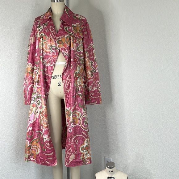 Etro × Vintage ETRO Paisley Trench Rain Coat Slicker Size M / US 6-8 / IT 42-44 - 2 Thumbnail