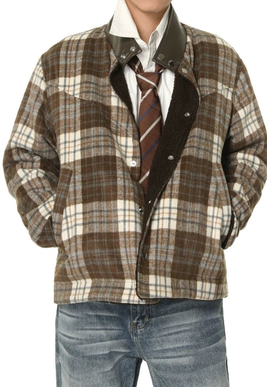 Other Men’s plaid faux lamb wool coat Size US M / EU 48-50 / 2 - 1 Thumbnail