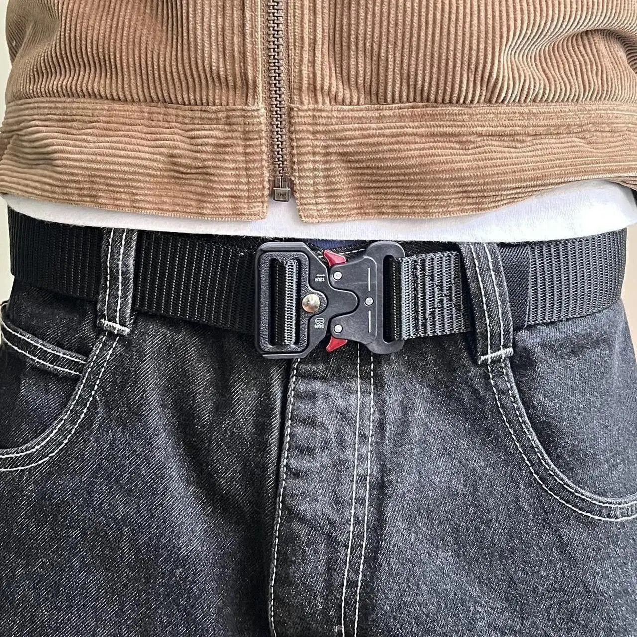 Other y2k black tactical military unique buckle design belt Size ONE SIZE - 5 Thumbnail