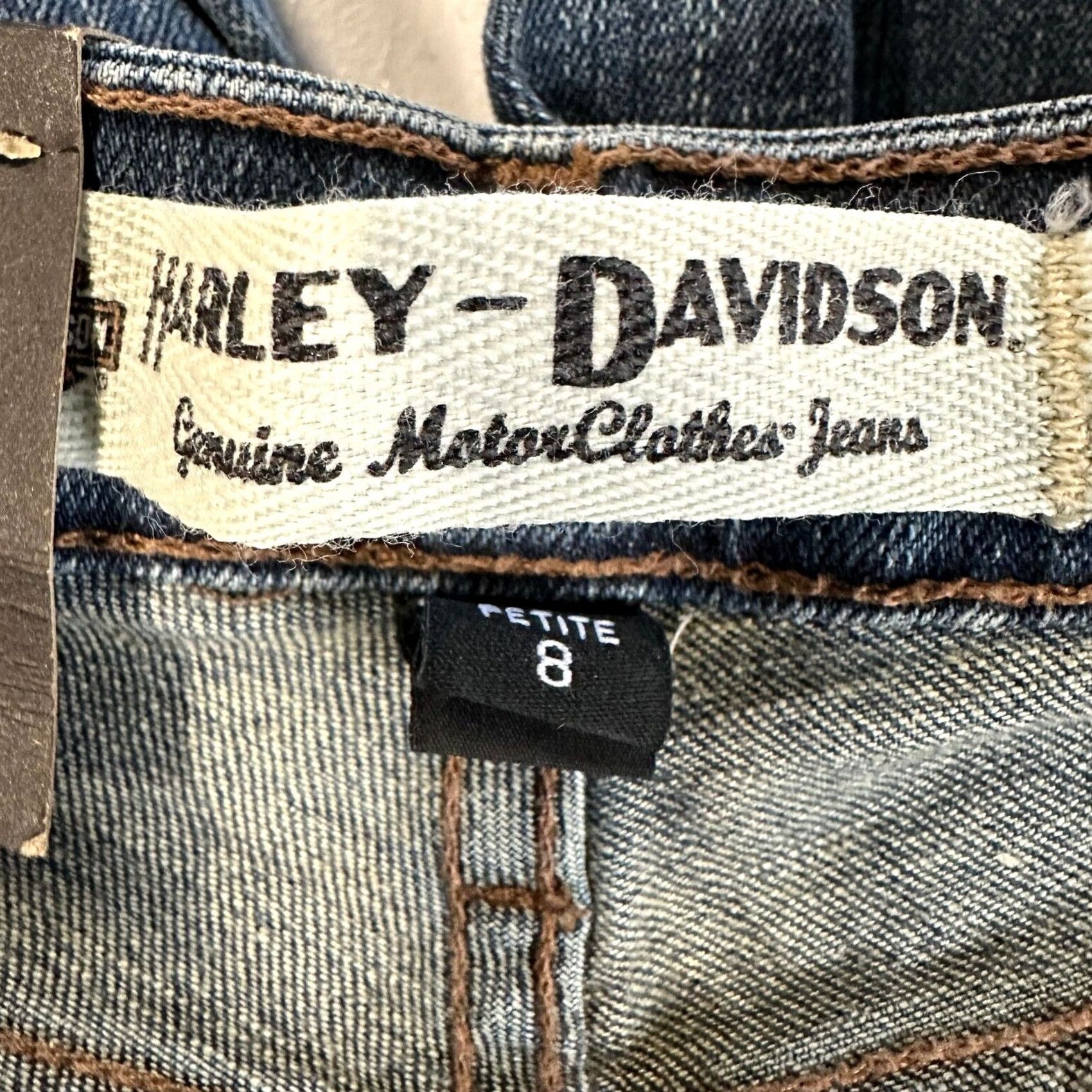 Harley Davidson Harley-Davidson Jeans Women 8 Petite H-D Denim Blue Bootcut Stretch 5 Pocket NEW Jeans Size 30" / US 8 / IT 44 - 4 Thumbnail