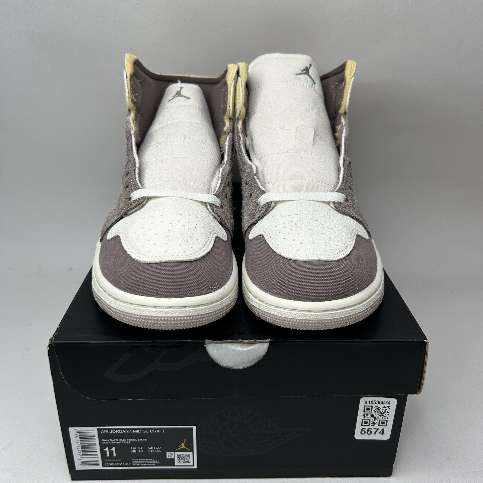 Jordan Brand Nike Air Jordan 1 Retro Mid SE Craft “Taupe Haze” 2023 Size US 11 / EU 44 - 2 Thumbnail