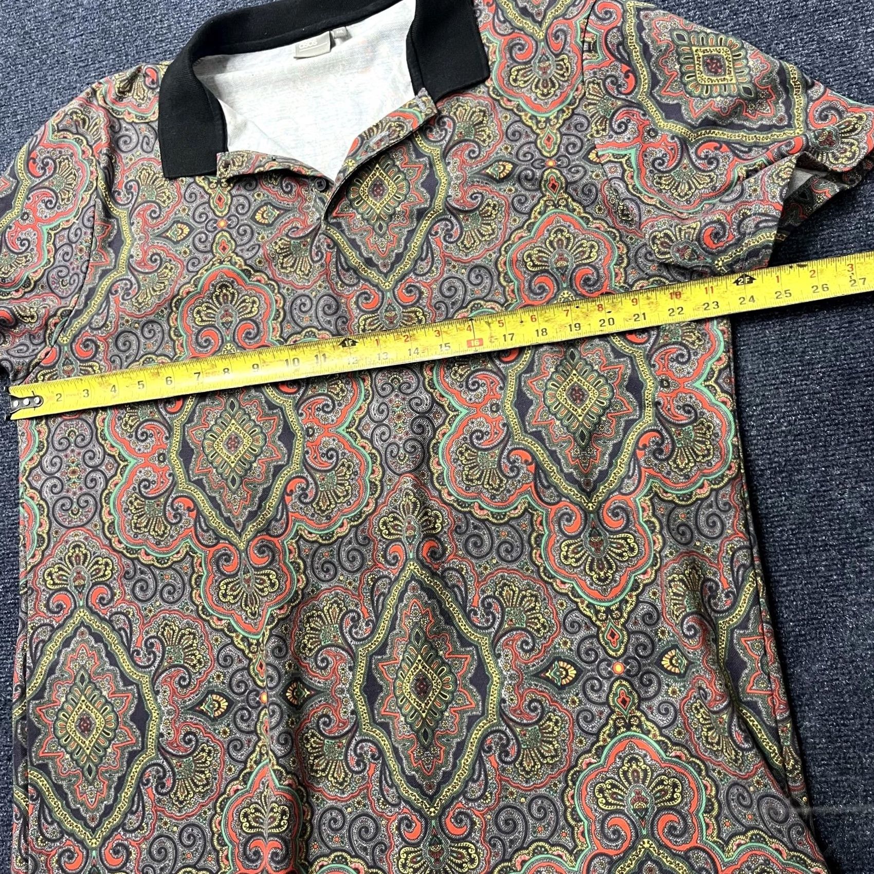 Asos ASOS Polo Shirt Mens 2XLT Multicolor Paisley Short Sleeve Collared Knit Shirt Mens 2XLT Paisley Multicolor Knit Polo Shirt Size US XXL / EU 58 / 5 - 7 Thumbnail