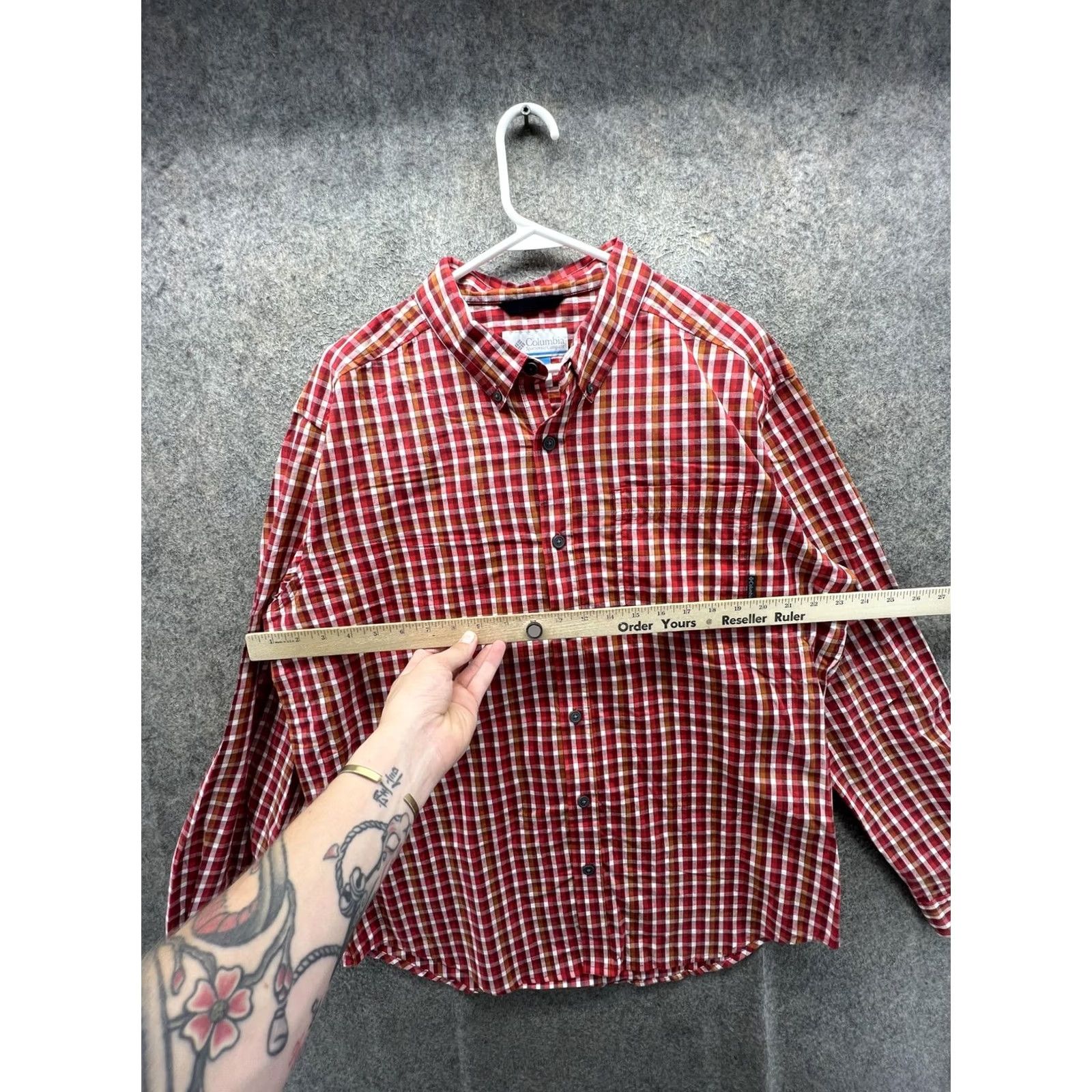 Vintage Columbia Shirt Mens Large Red Check Long Sleeve Button Front Casual Woven Size US L / EU 52-54 / 3 - 4 Thumbnail
