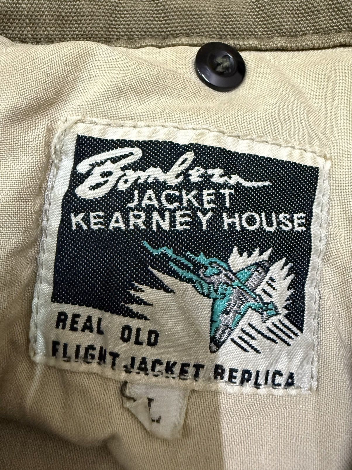 Vintage Kearny House Real old Flight Jacket Replica inspired U.Sarmy Size US L / EU 52-54 / 3 - 8 Thumbnail