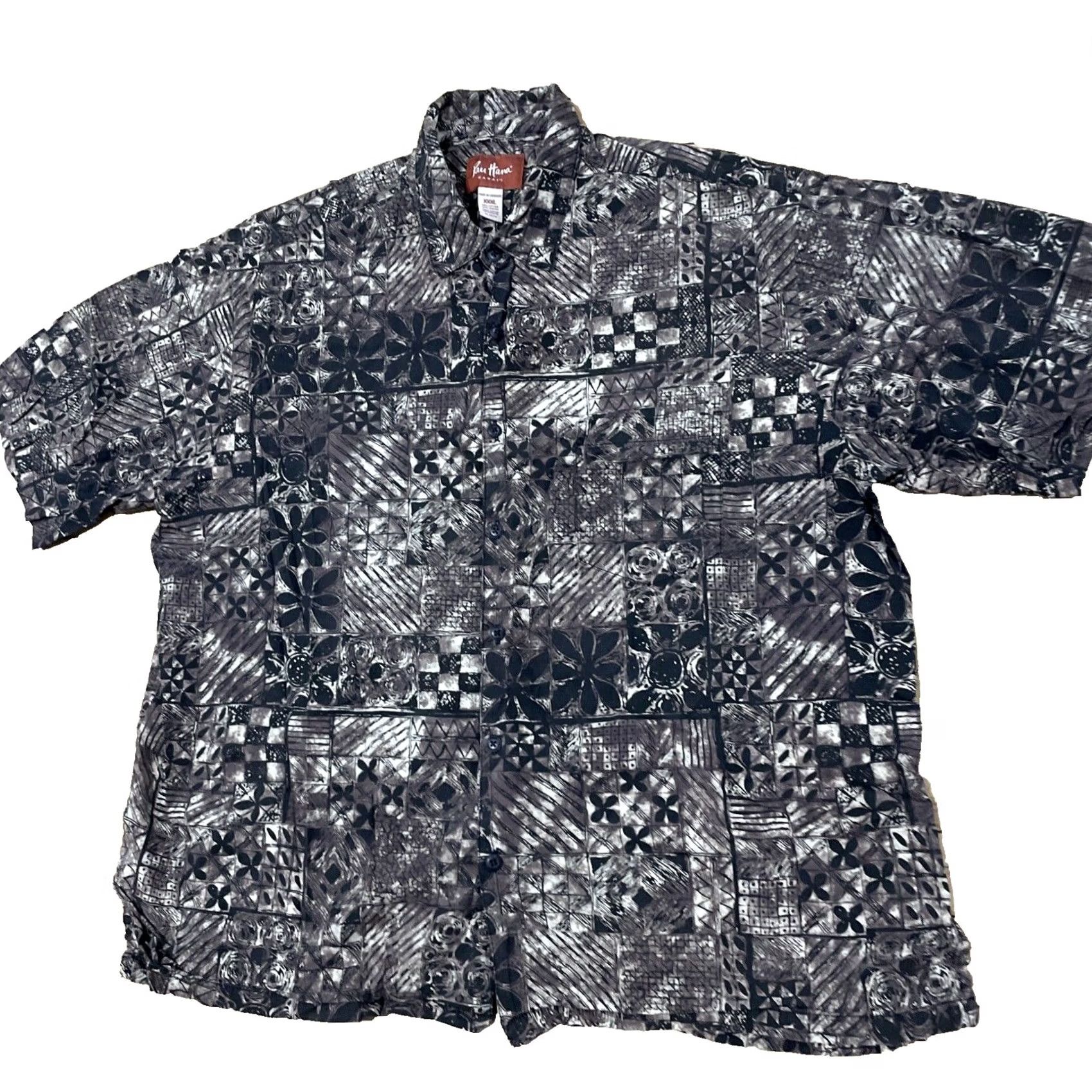 Vintage Pau Hana Hawaiian Shirt Men XXXL Brown Tribal Floral Plaid Camp Short Sleeve 3XL Size US XXL / EU 58 / 5 - 2 Thumbnail