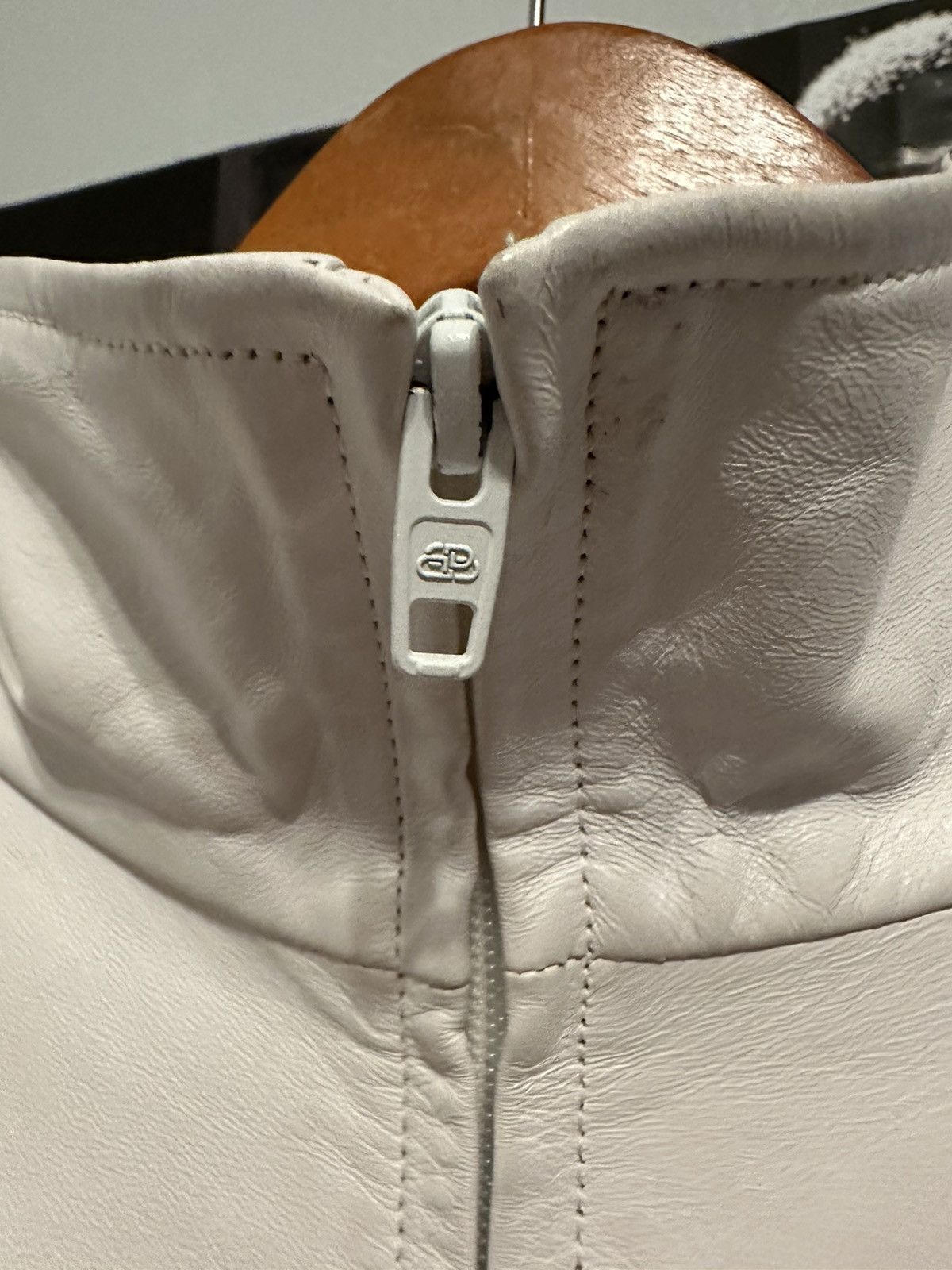 Balenciaga Balenciaga white leather jacket Size US XL / EU 56 / 4 - 5 Thumbnail