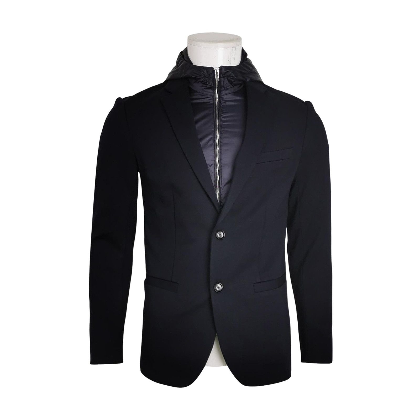 Emporio Armani Emporio Armani Layered Hooded Wool Blend Jacket 44 Size US S / EU 44-46 / 1 - 1 Thumbnail