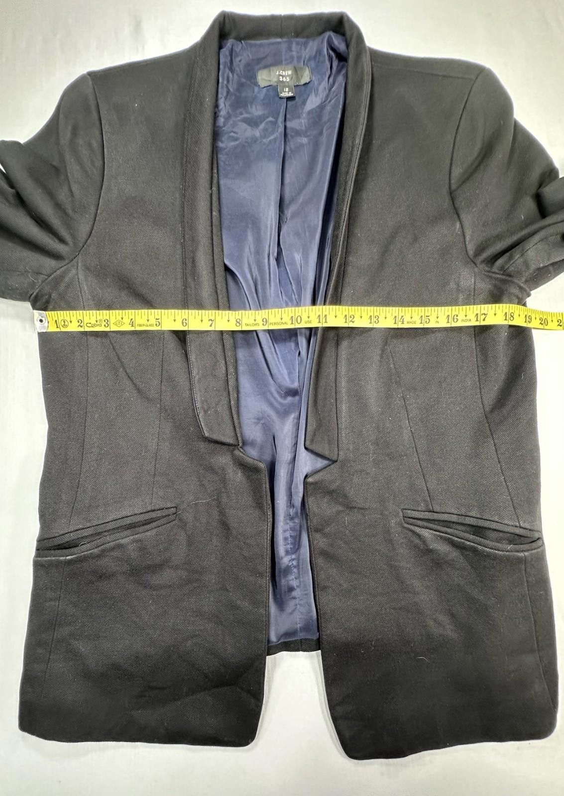 J.Crew J. Crew 365 Open Front Minimalist Blazer Gray Women's 12 Size XL / US 12-14 / IT 48-50 - 3 Thumbnail