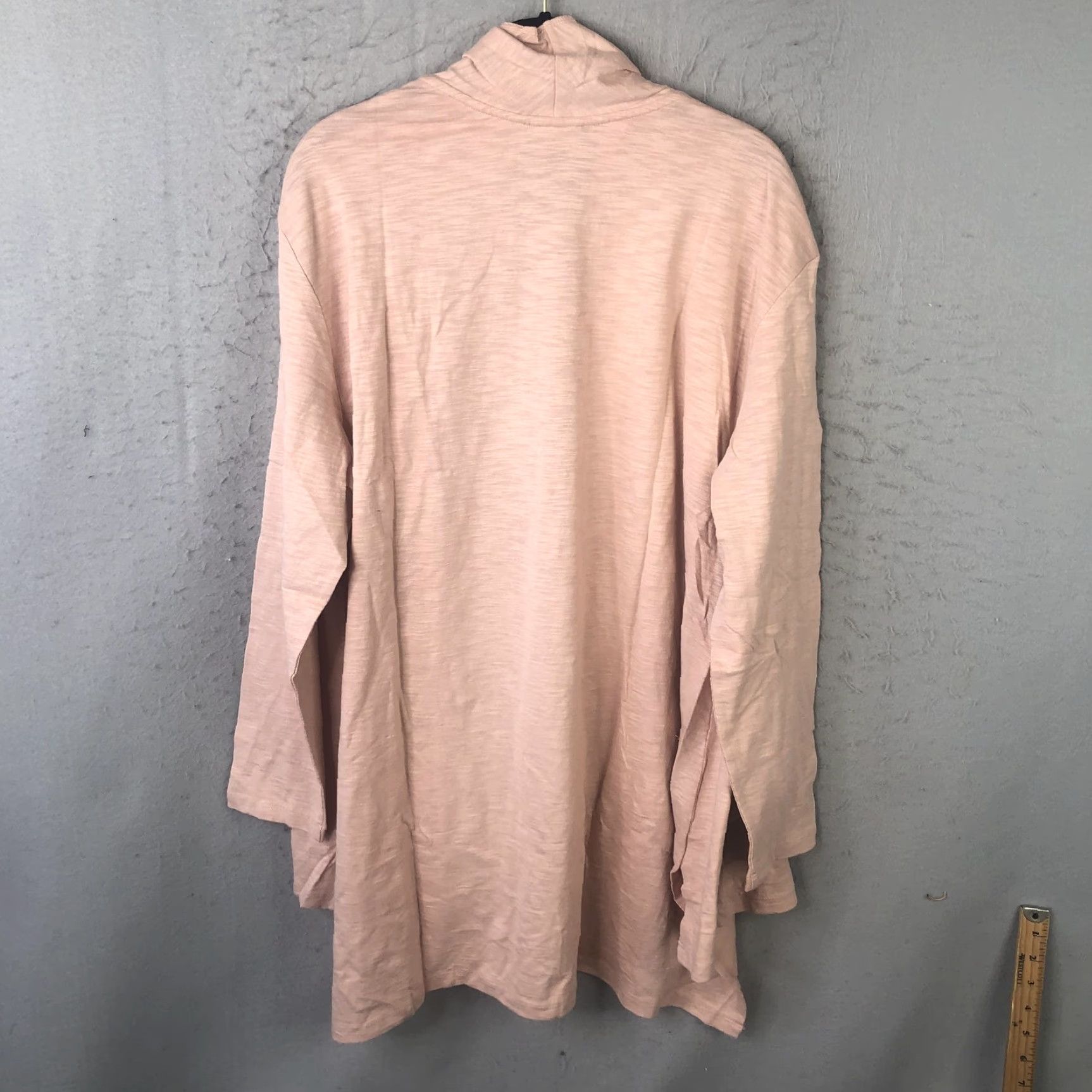 Vintage LOGO Lounge Jacket Womens XL Pink Open Front Slub Knit Pockets Lightweight Casual Size XL / US 12-14 / IT 48-50 - 2 Thumbnail
