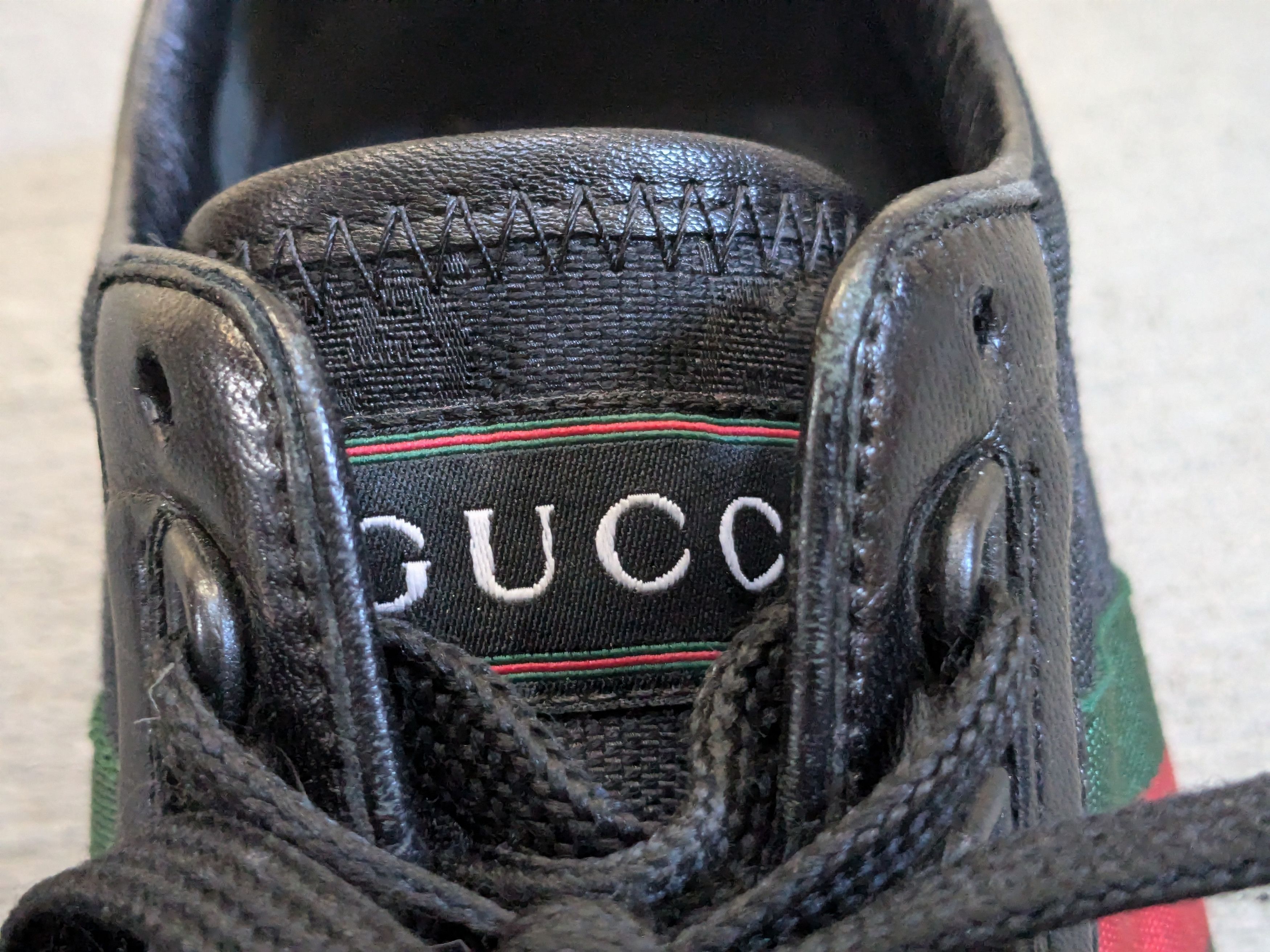 Gucci Gucci Guccissima Sneakers 9.5 Black Monogram Leather Size US 9.5 / EU 42-43 - 8 Thumbnail