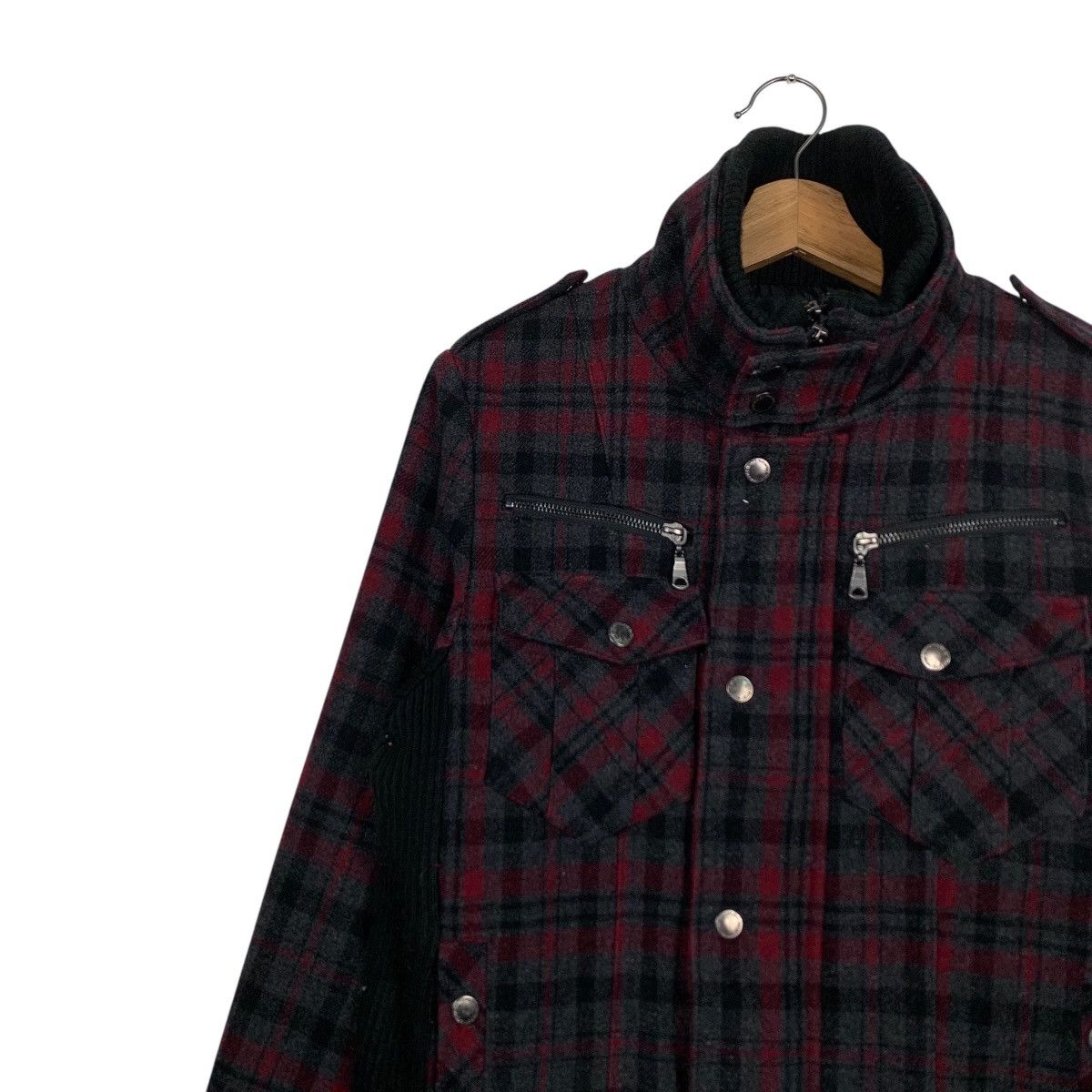 semanticdesign ☀️Semantic design wool red tartan punk jacket Size US S / EU 44-46 / 1 - 7 Thumbnail