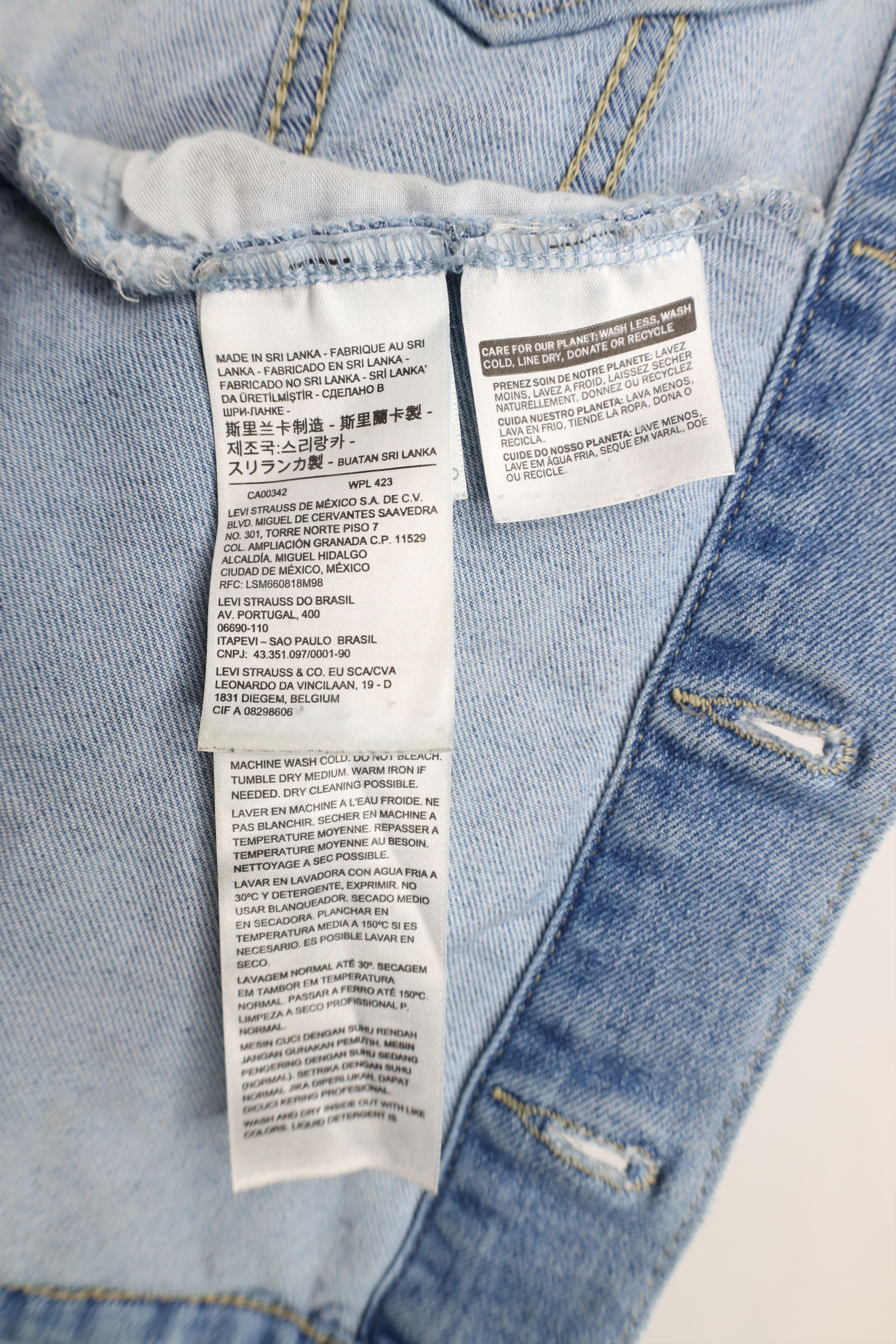 Levi's × Vintage Y2K Levis Stretch Full Button Denim Jean Trucker Jacket Size XL / US 12-14 / IT 48-50 - 14 Thumbnail