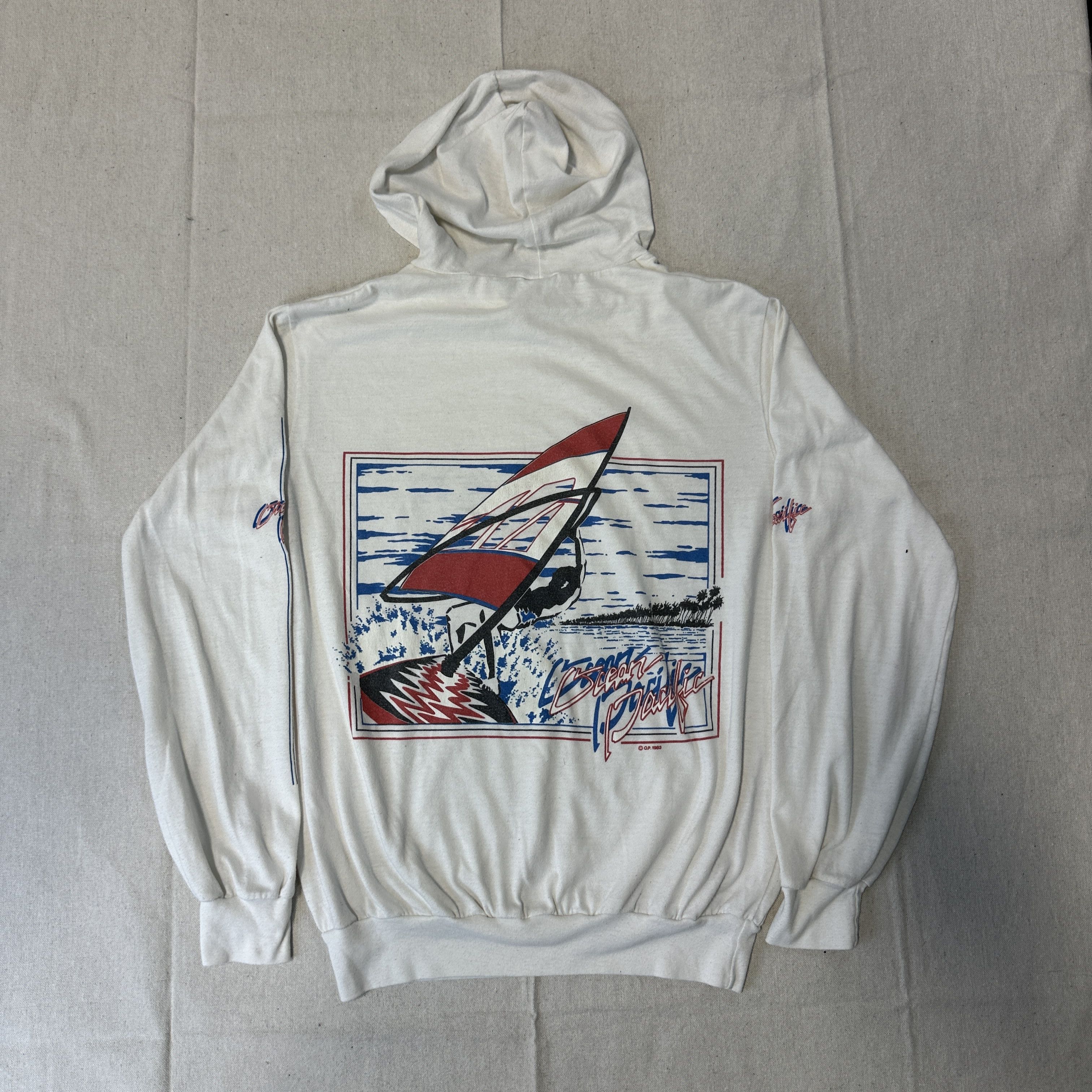 Ocean Pacific Vintage Ocean Pacific Windsurfing Graphic Hoodie Size Large Size US L / EU 52-54 / 3 - 6 Thumbnail