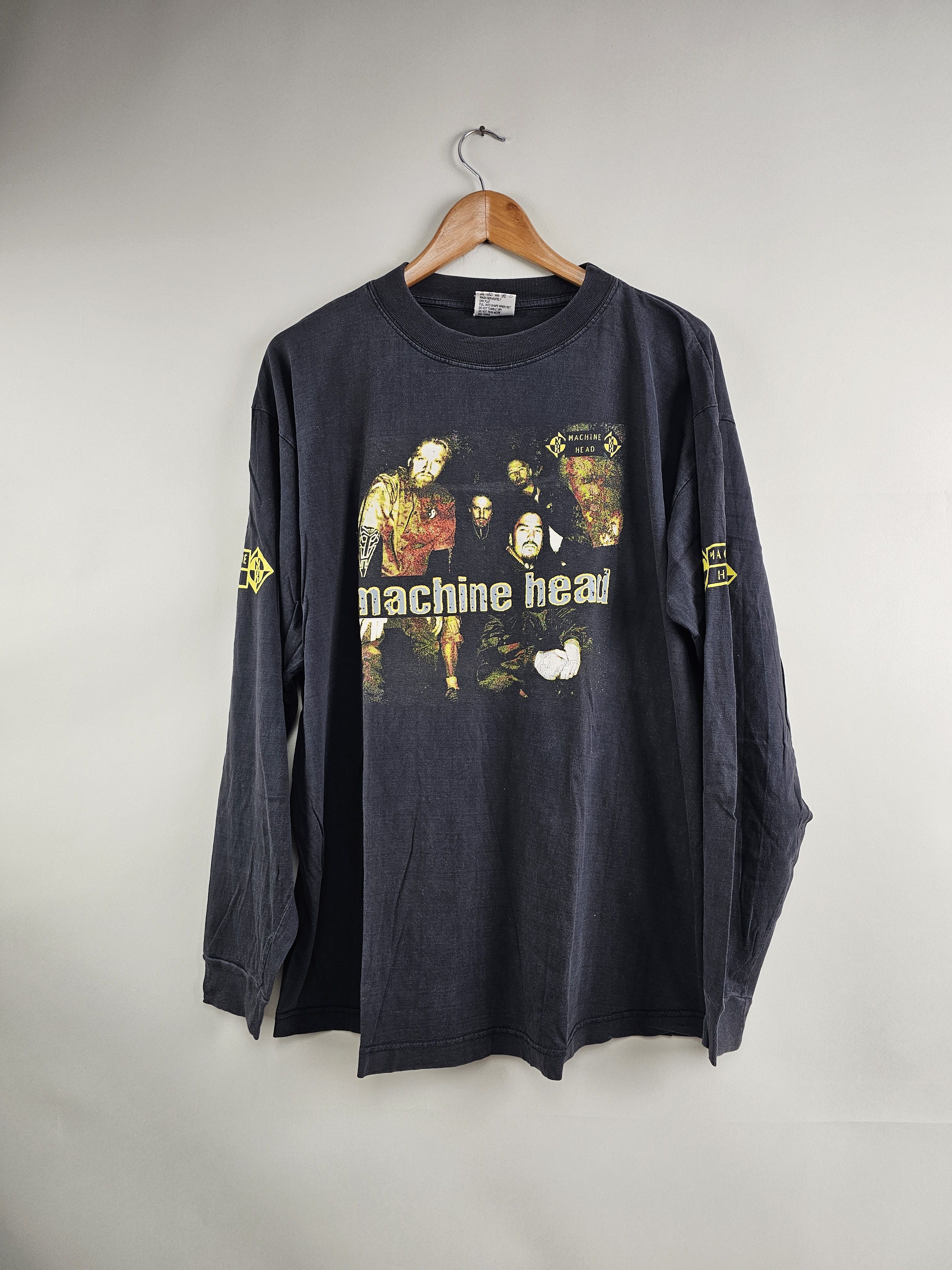 image of Band Tees x Rock Tees 90's Machine Head The More Things Change XL 23" 28.5" in Black, Men's
