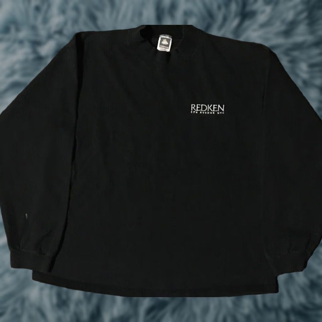 Vintage VINTAGE Redken 5th Ave NYC Mock Neck Shirt M USA Long Sleeve Black Grunge 90s Hair Promo Sports Tee Mens Size US M / EU 48-50 / 2 - 1 Thumbnail