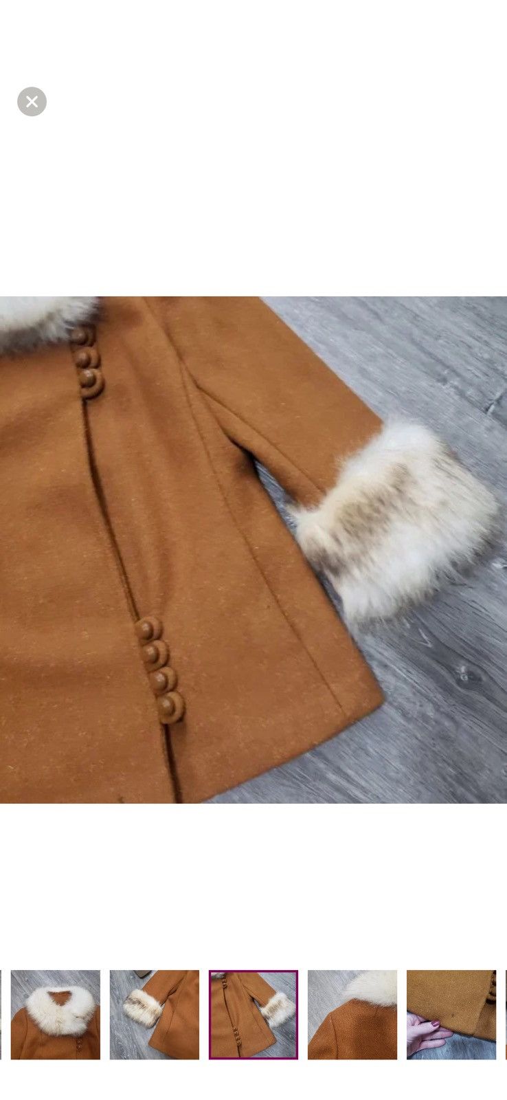 Other Fur Trimmed Women's Coat Suede William Frohman Size S / US 4 / IT 40 - 8 Thumbnail