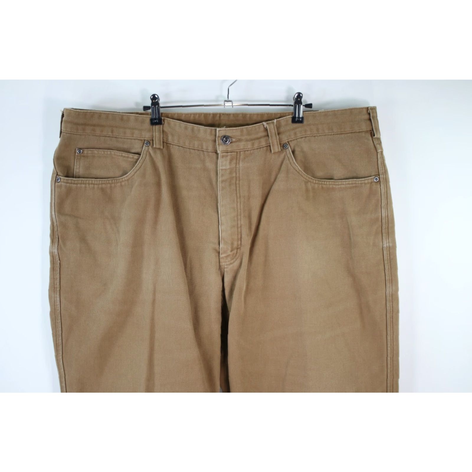 Duluth Trading Company Duluth Trading Co Mens Lined High Rise Cotton Khaki Tan Jeans Size 44x32 Size US 44 / EU 60 - 3 Thumbnail