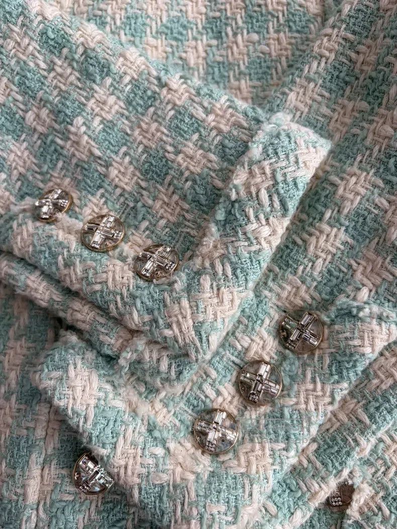 Chanel Chanel Mint green tweed coat Size XS / US 0-2 / IT 36-38 - 3 Thumbnail