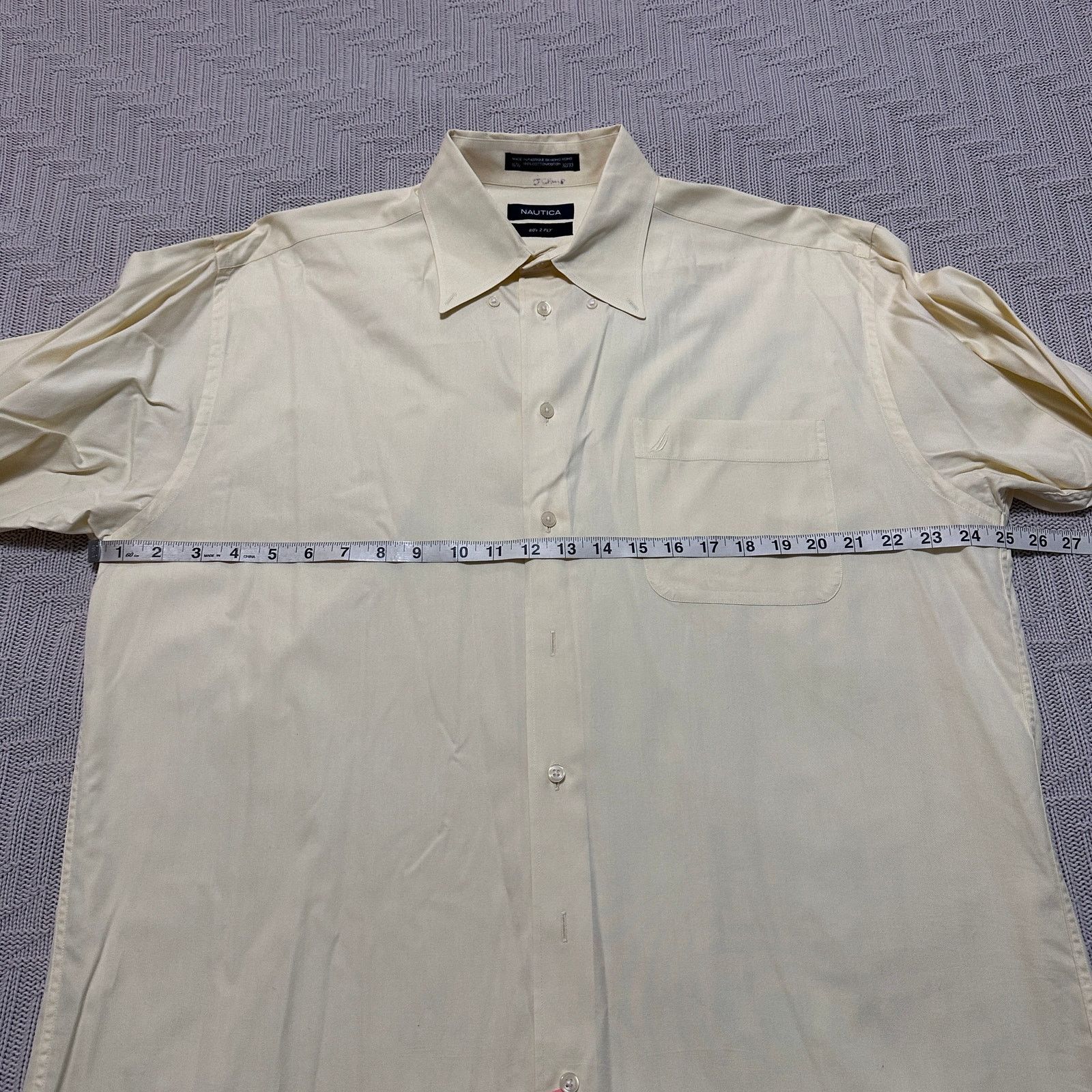 Nautica Nautica solid yellow button down size 16.5 Size US L / EU 52-54 / 3 - 6 Thumbnail