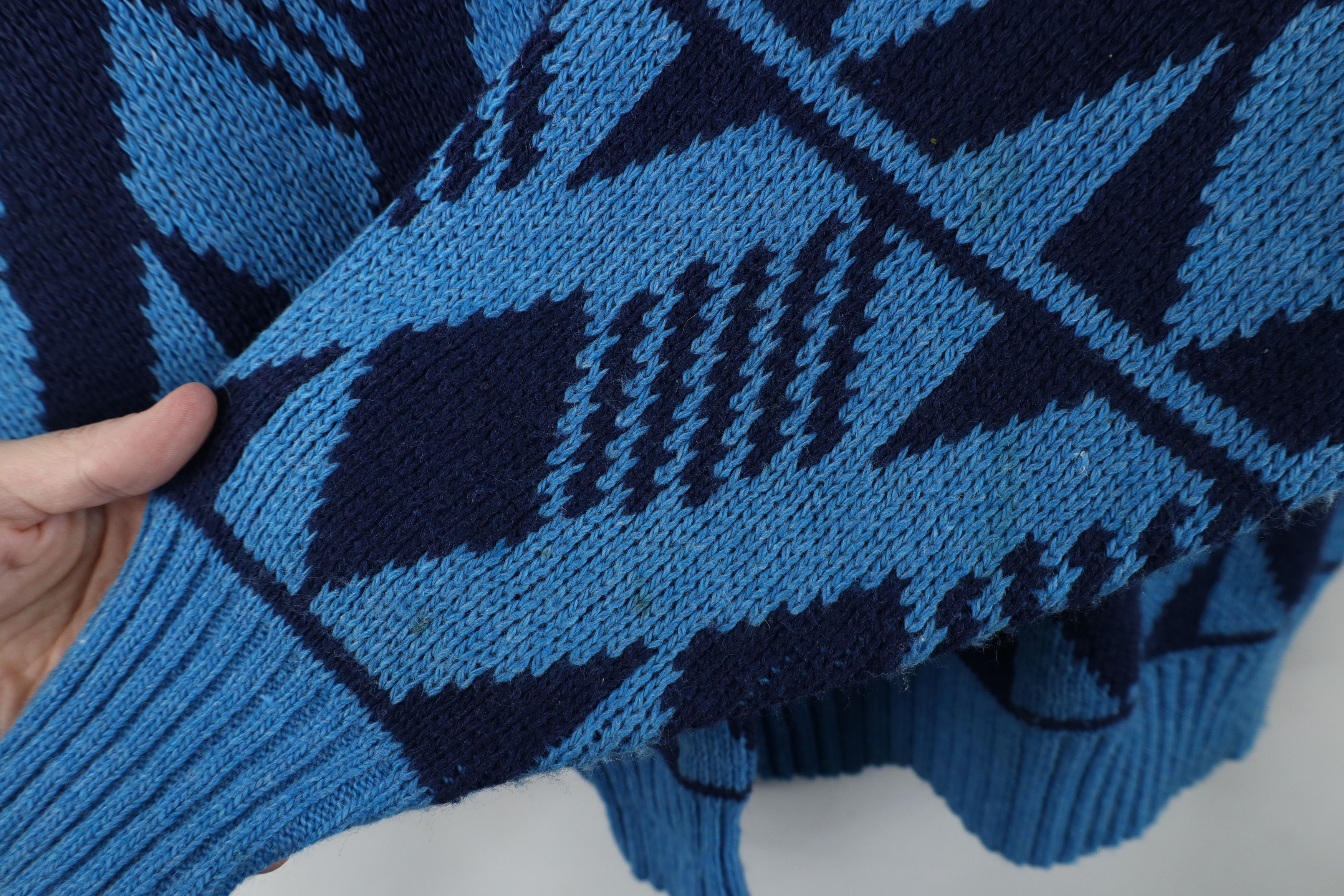Vintage Vintage 90s Streetwear Knit Geometric Crewneck Sweater Size US M / EU 48-50 / 2 - 4 Thumbnail