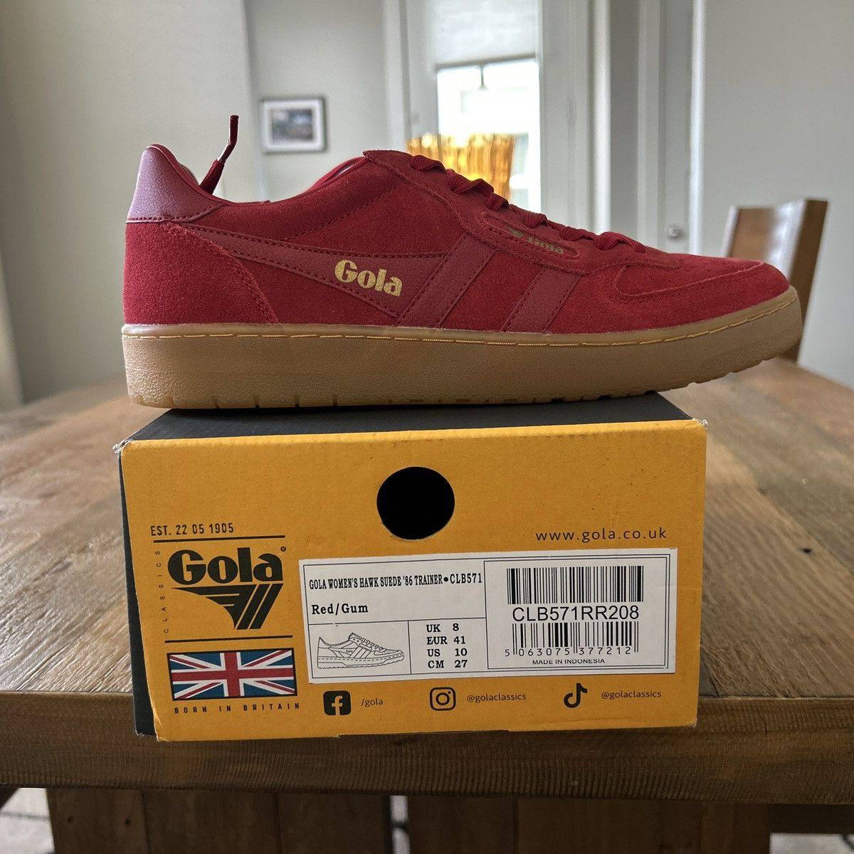 Gola Gola Hawk 86 Womens Trainers in Red - Size 10 Size US 10 / IT 40 - 2 Thumbnail