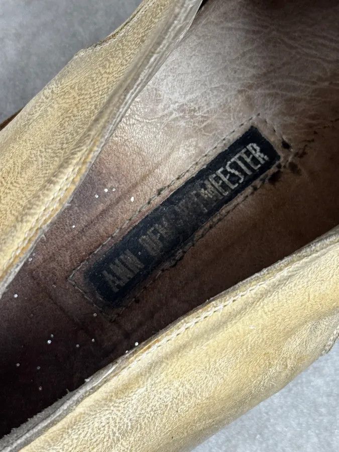 Ann Demeulemeester Ann Demeulemeester Beige Eroded Leather Boots Size US 11 / EU 44 - 6 Thumbnail