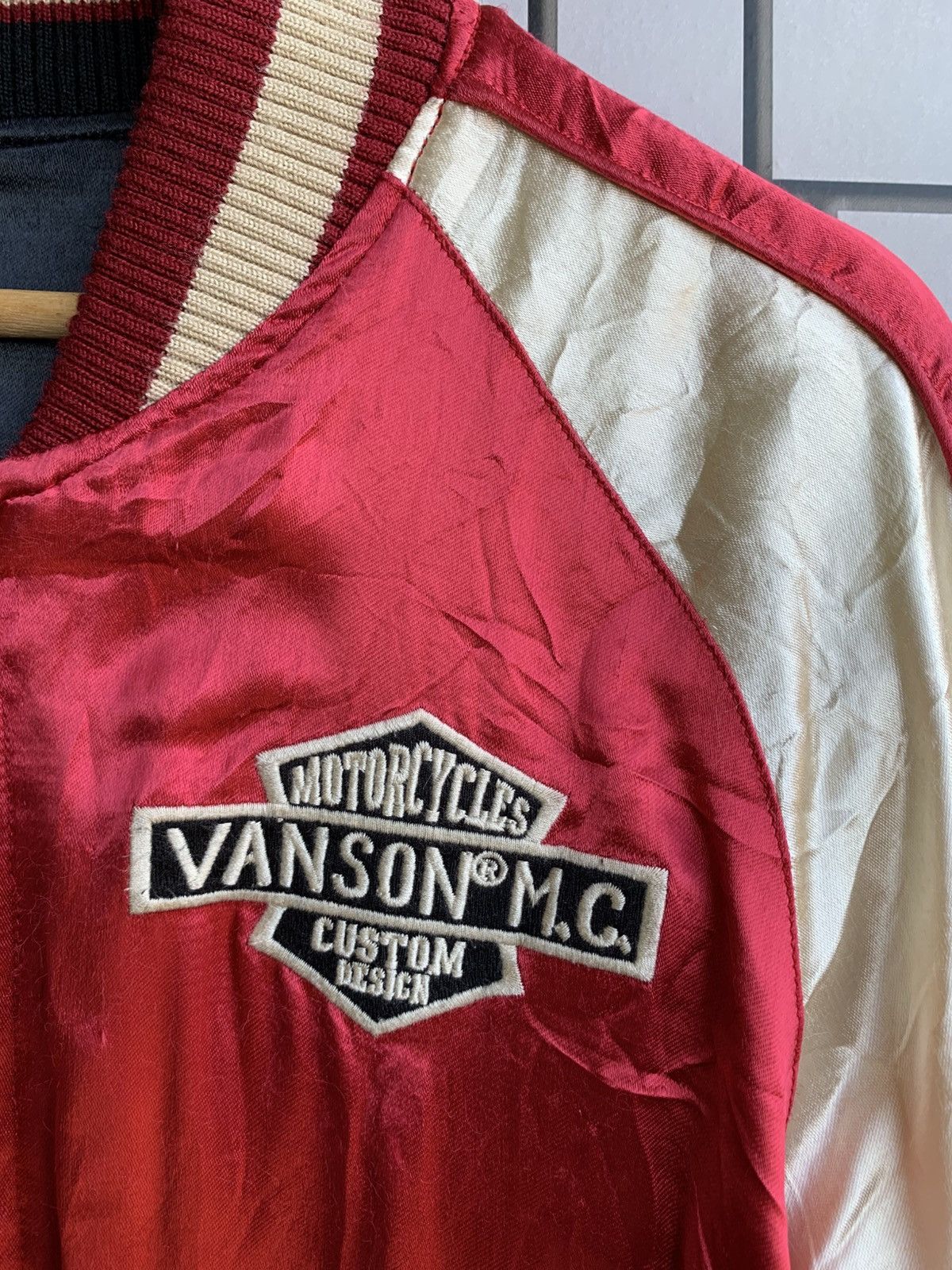 Japanese Brand Vintage Sukajan Vanson Leathers Reversible Jacket Size US M / EU 48-50 / 2 - 14 Thumbnail
