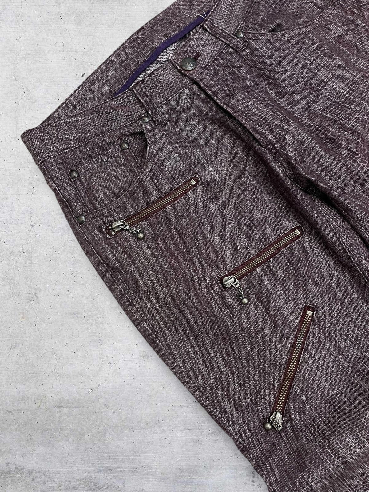 Japanese Brand CUSTOM CULTURE JAPAN DESIGNER 1990S PUNK MULTIZIP RARE DENIM Size US 30 / EU 46 - 6 Thumbnail