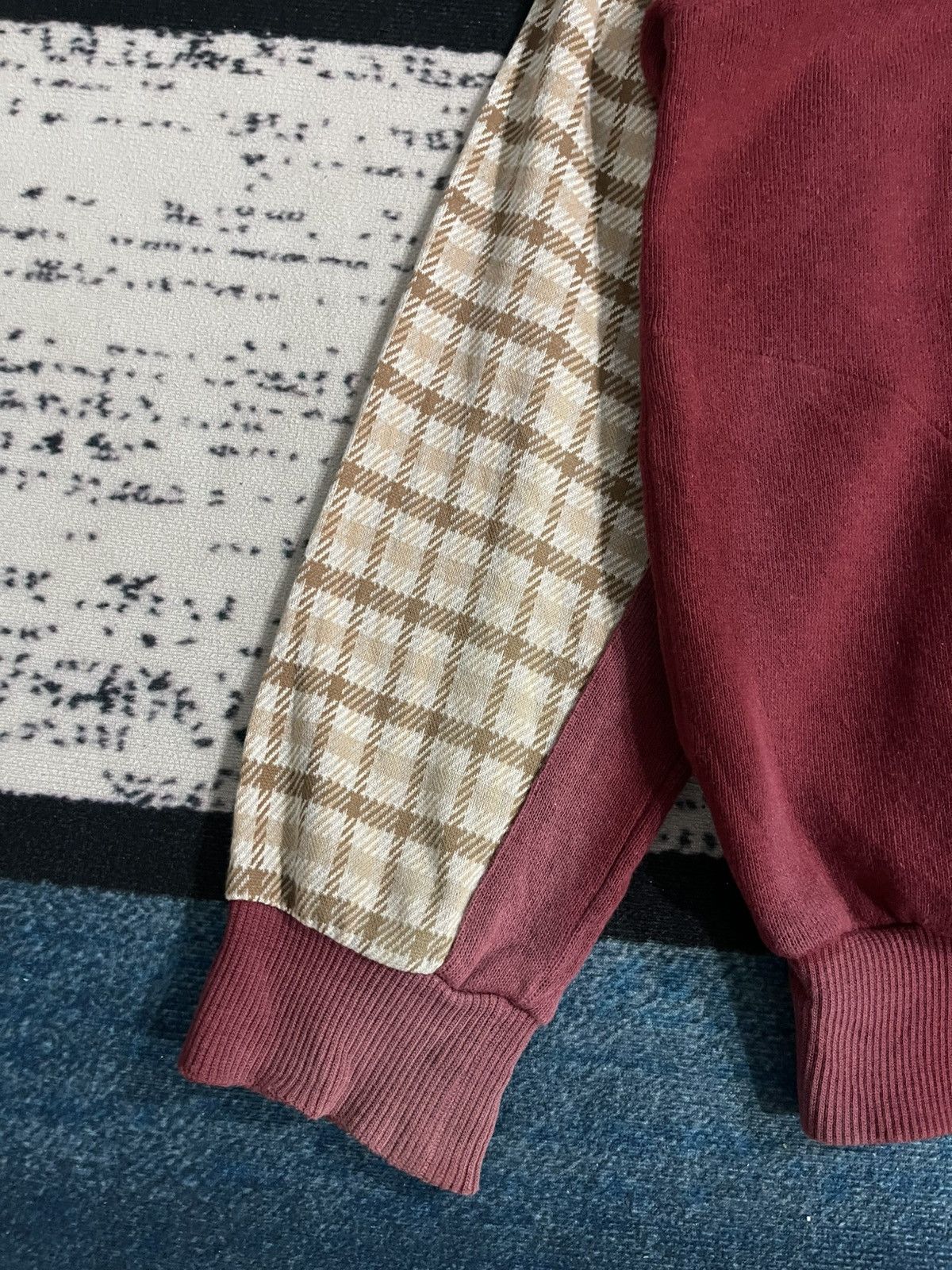 Burberry × Vintage Vintage burberrys Half button Sweatshirt Size US L / EU 52-54 / 3 - 6 Thumbnail