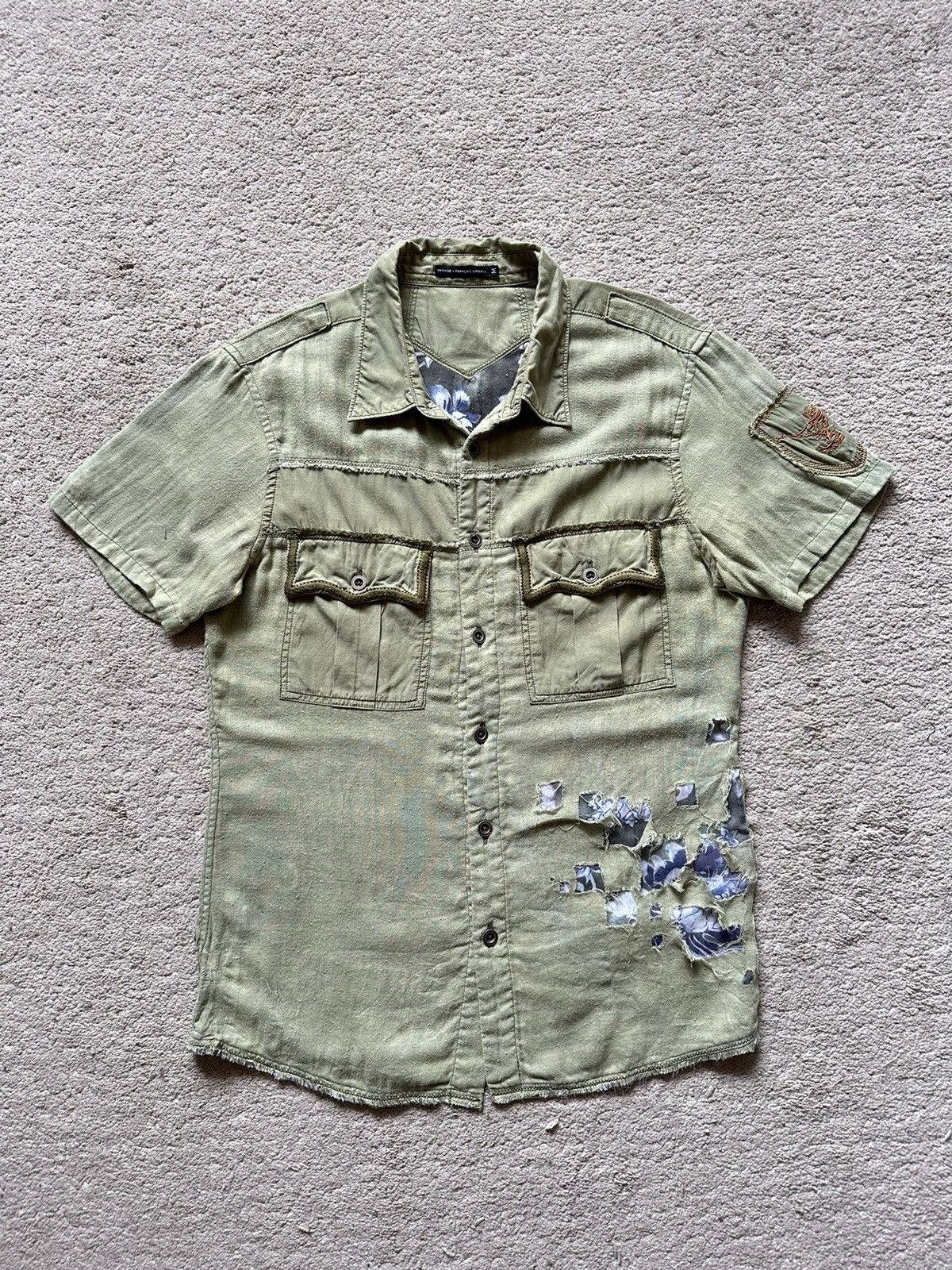 1990s Marithe Grancois Girbaud Thrashed Layered Shirt