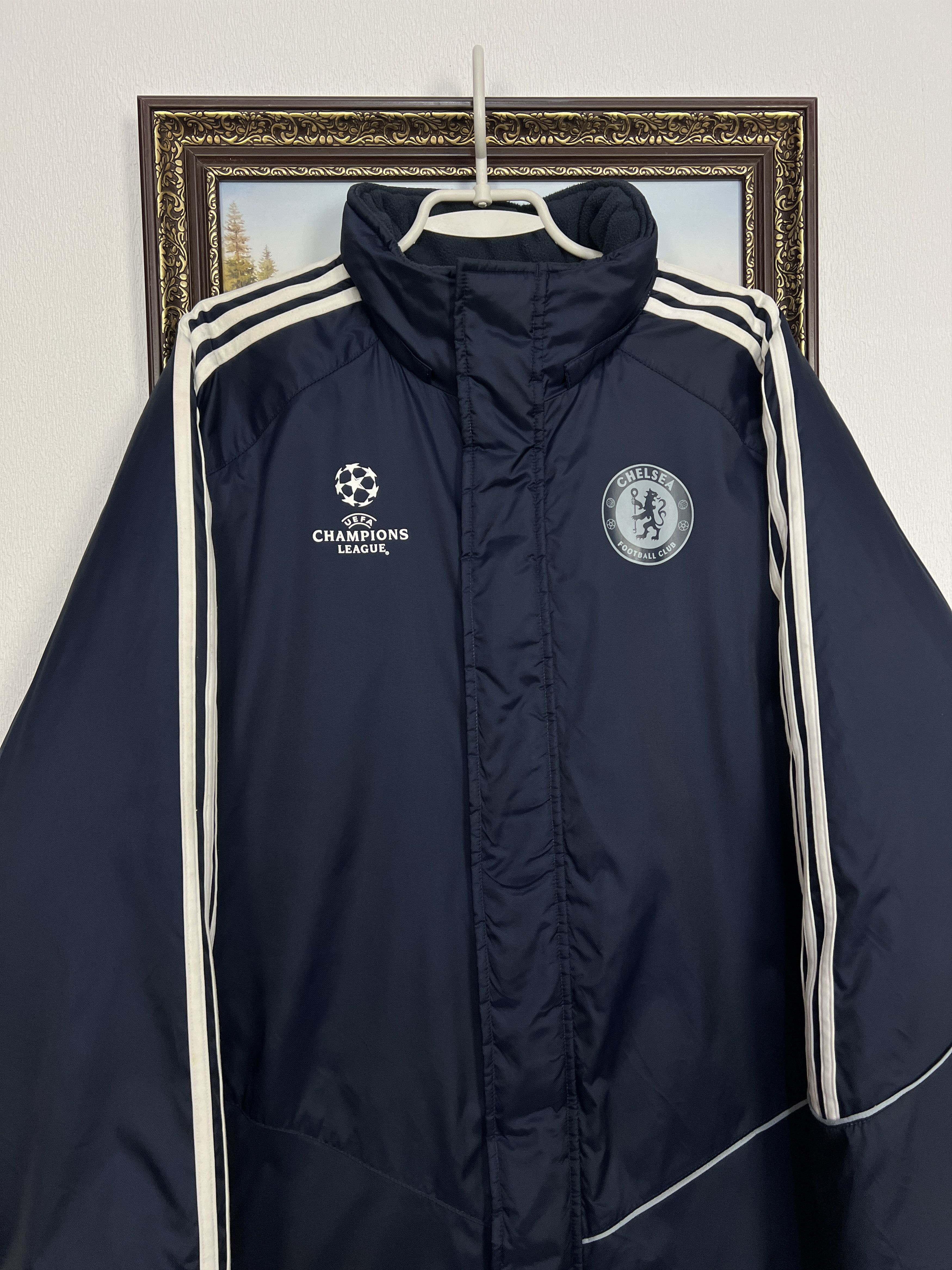 Adidas Vintage Adidas Chelsea Football Padded Jacket Soccer Bomber Size US M / EU 48-50 / 2 - 2 Thumbnail
