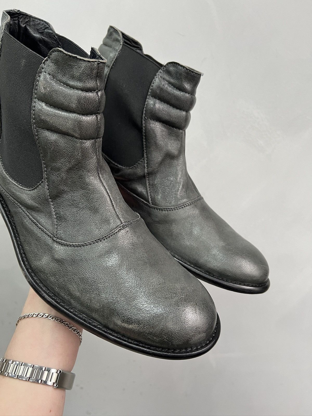 DAVID NAMAN Avat garde David Naman leather chelsea boots 90s Size US 12 / EU 45 - 3 Thumbnail