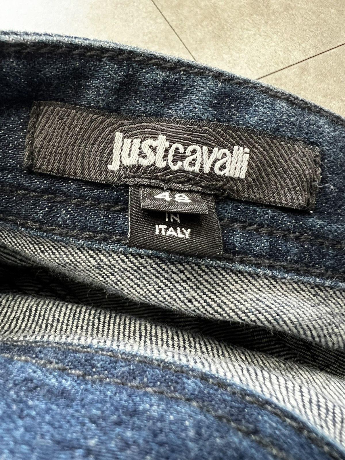 Just Cavalli Just Cavalli Men’s Blue Denim Biker Jeans Size US 31 - 8 Thumbnail
