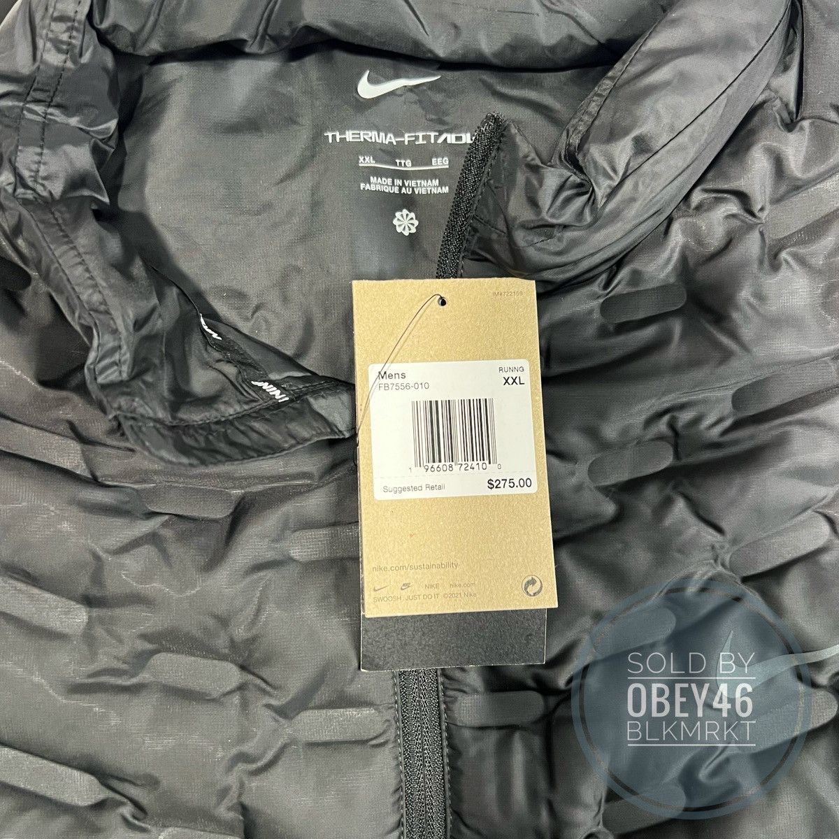 Nike Nike Therma-FIT ADV AeroLoft Repel Down Running Jacket Black Size US XXL / EU 58 / 5 - 3 Thumbnail