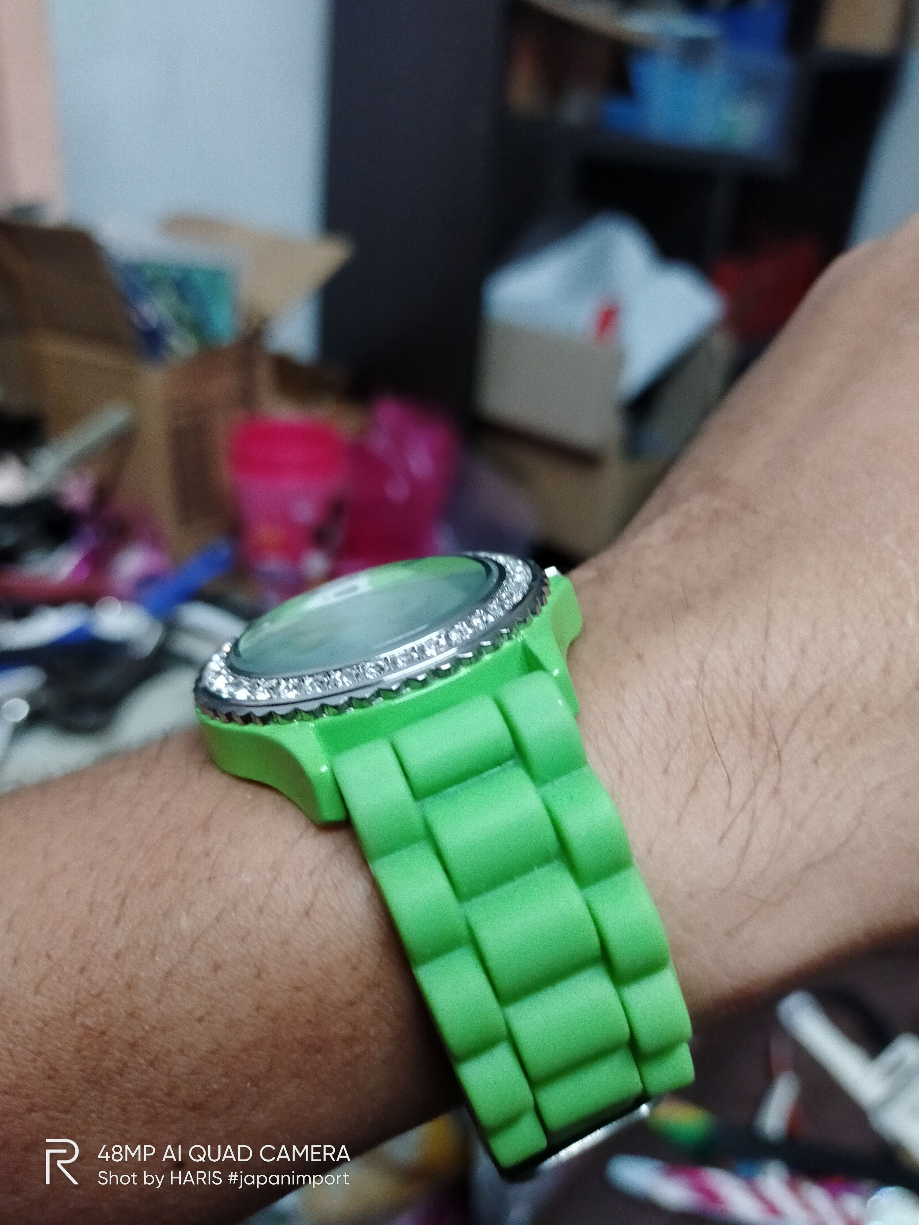 Designer × Vintage GREEN COOL 💥 GENEVA PLATINUM WATCH JAPAN DESIGN Size ONE SIZE - 8 Thumbnail