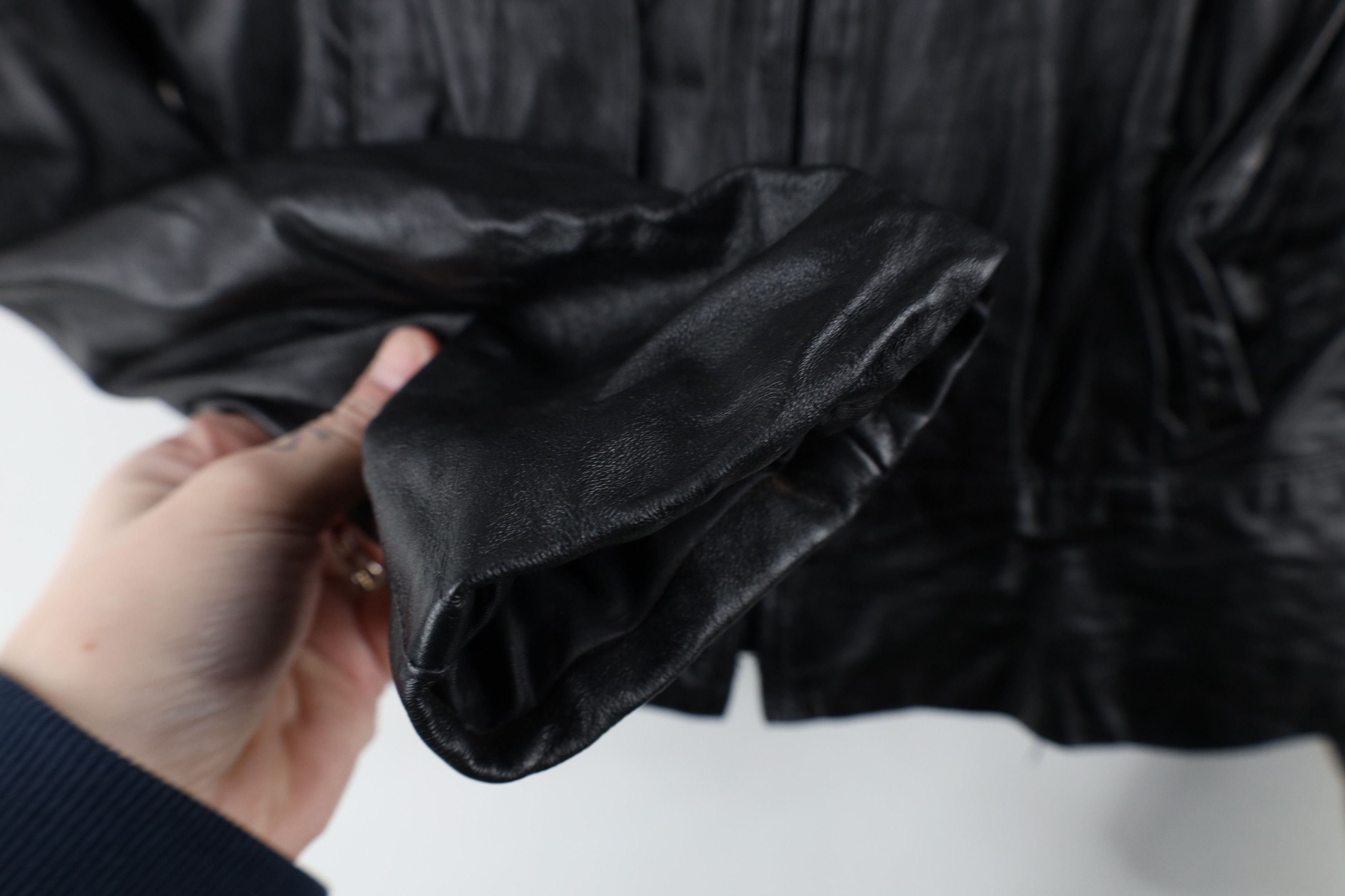 Vintage Vintage 80s 90s Streetwear Cropped Leather Bomber Jacket USA Size M / US 6-8 / IT 42-44 - 7 Thumbnail